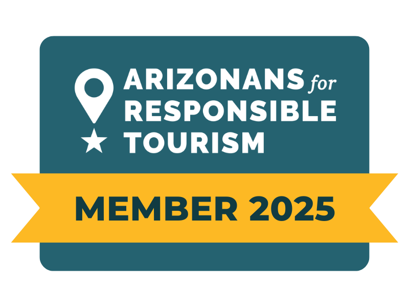 Arizonans for Responsible Tourism Member 2025 badge.