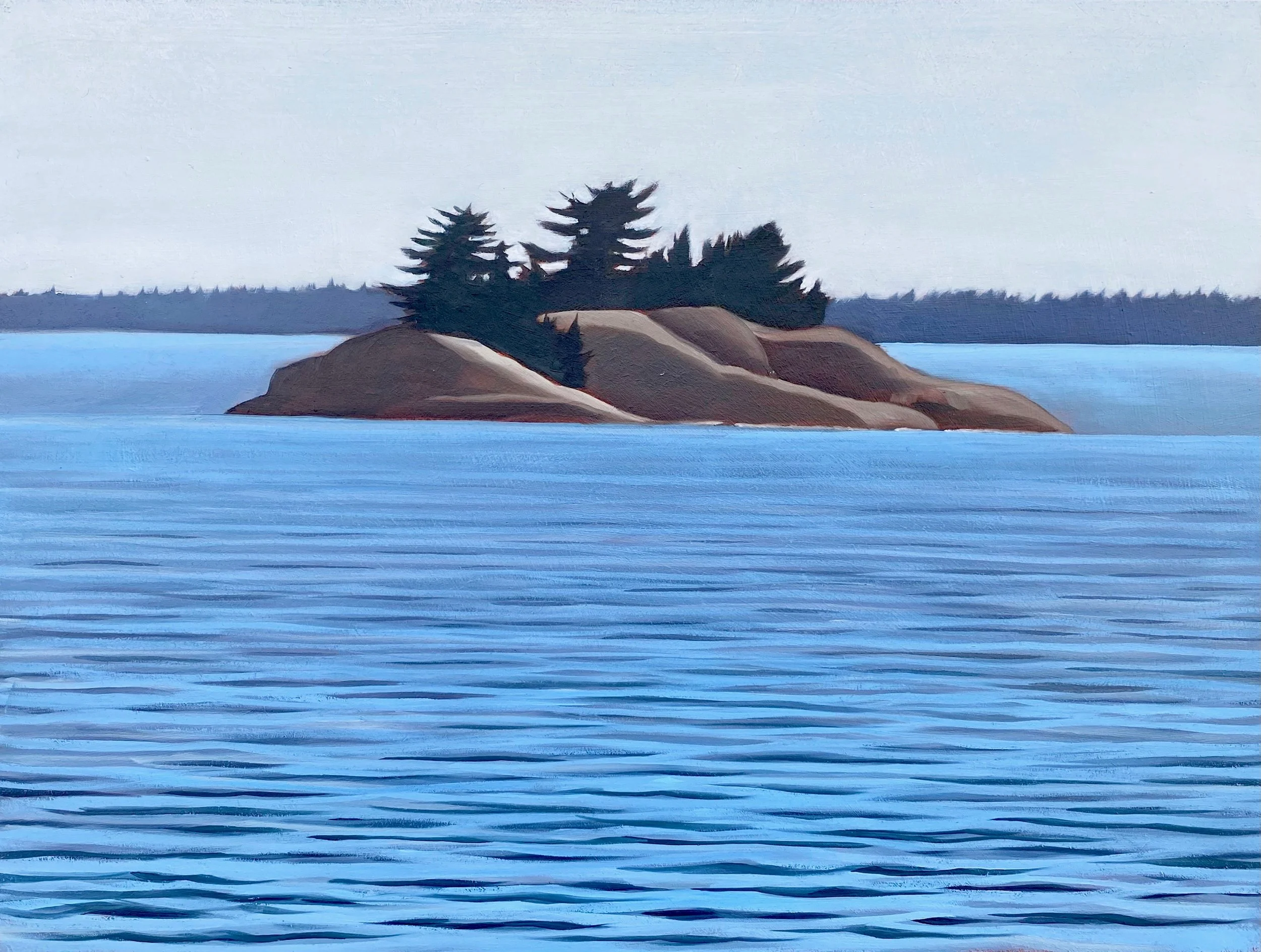 Agawa Rock Island - 9x12"