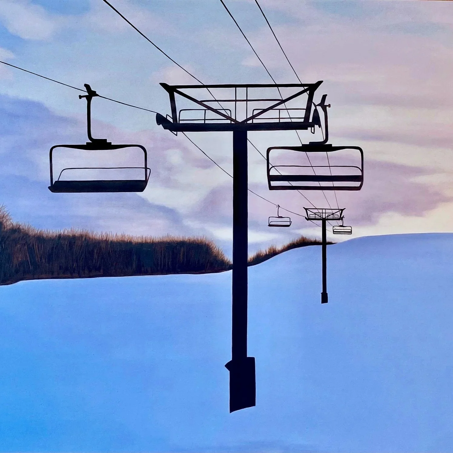 Evening Chairlift - 36x60"