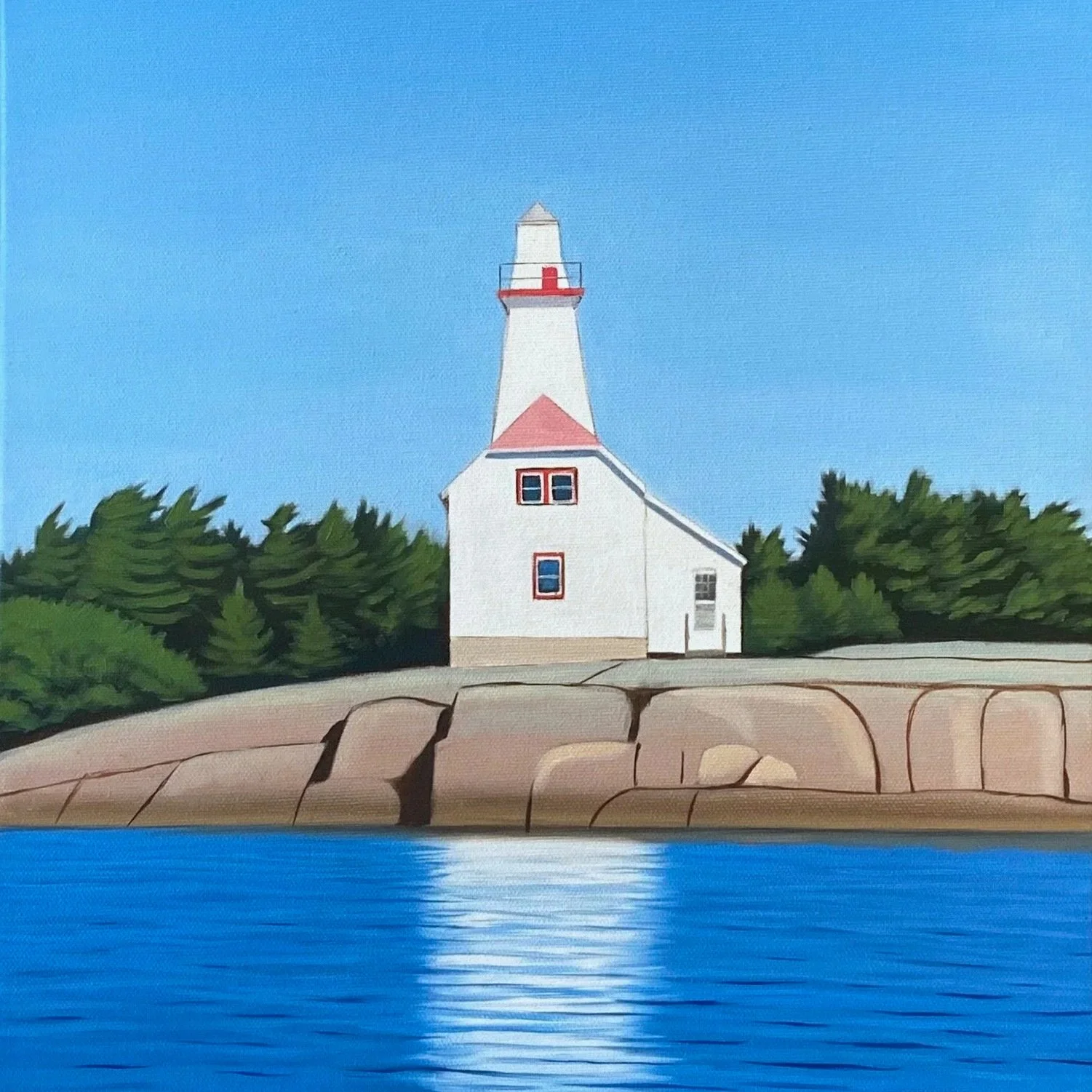 Snug Harbour Lighthouse - 24x12"