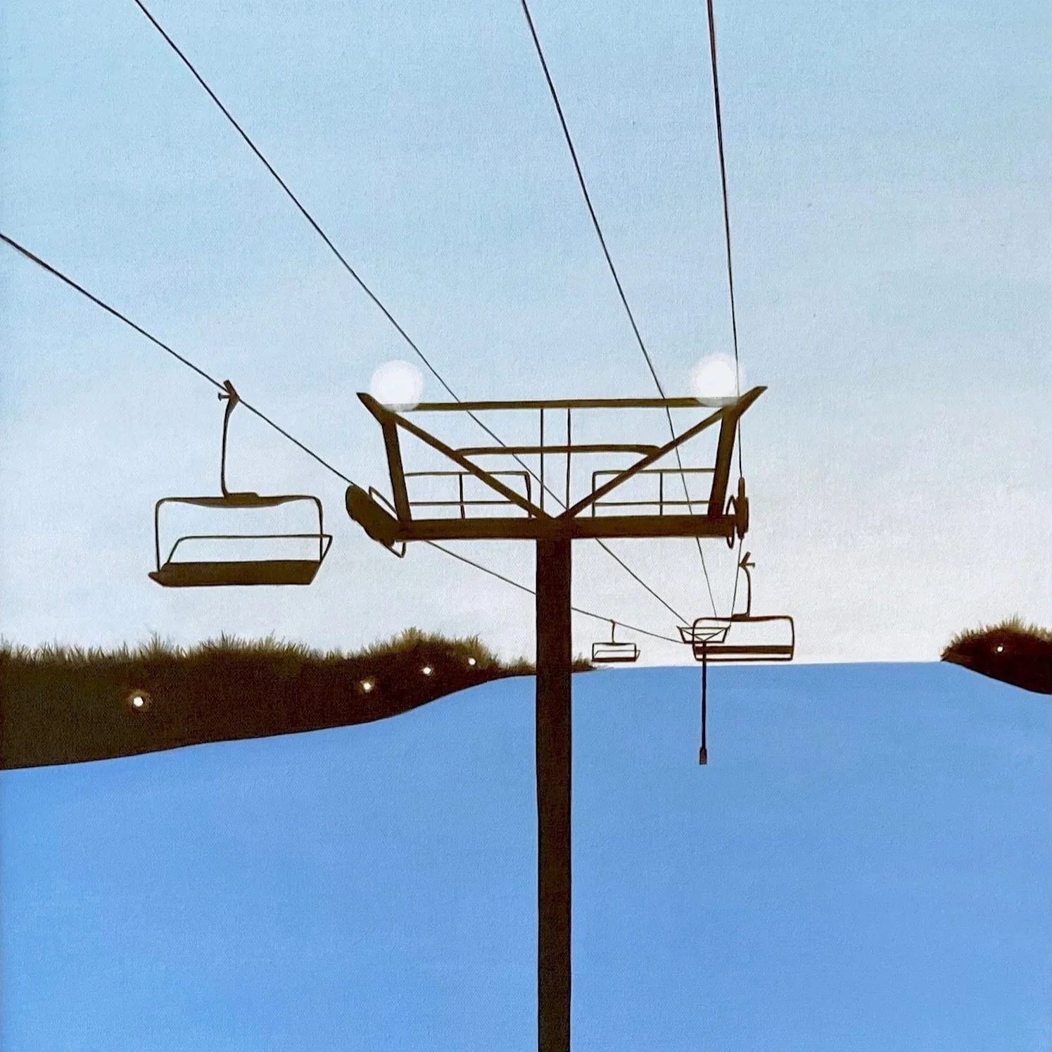 Night Ski - 36x18"