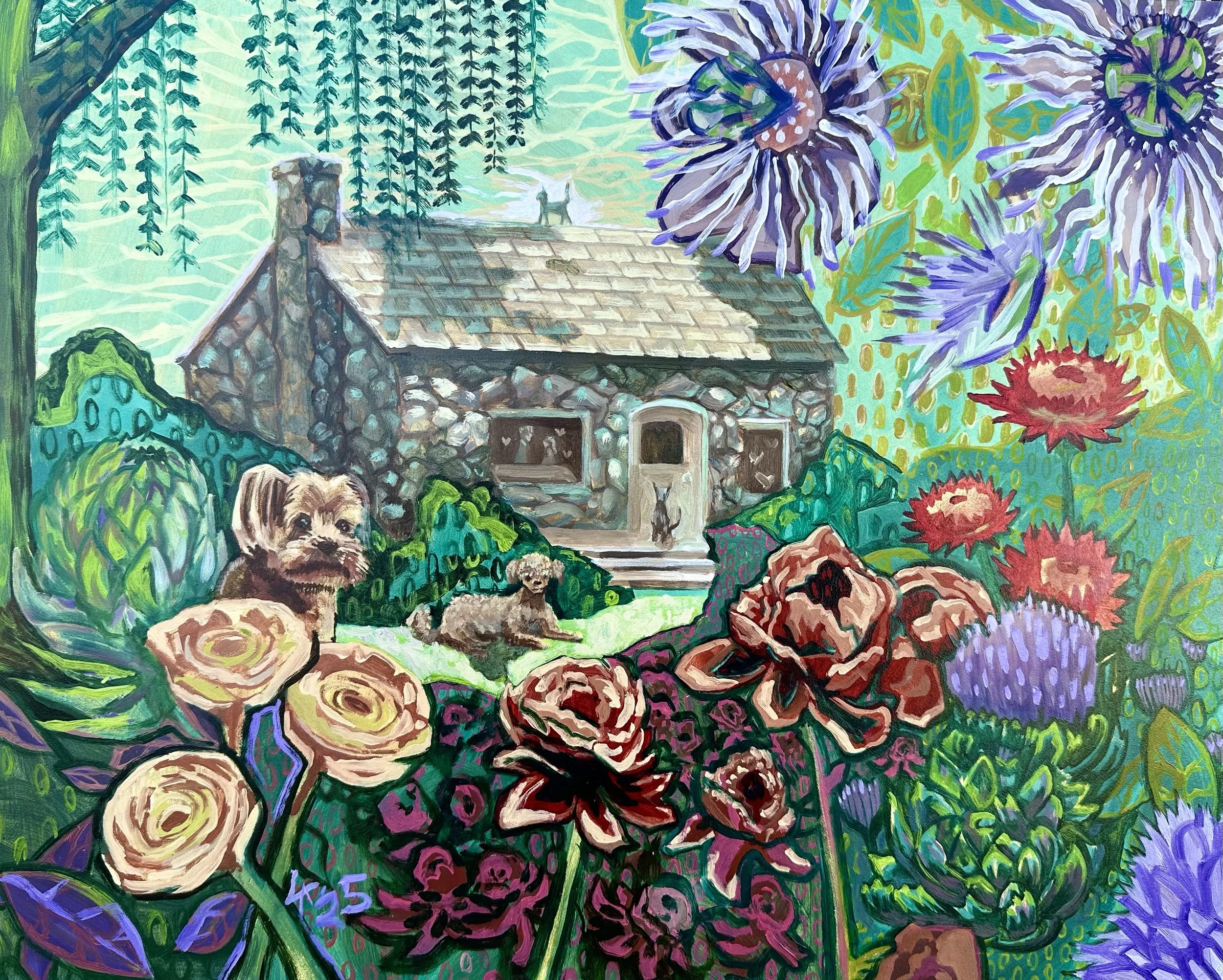 A Garden For You // 20" x 16" // Oil on Gessoboard