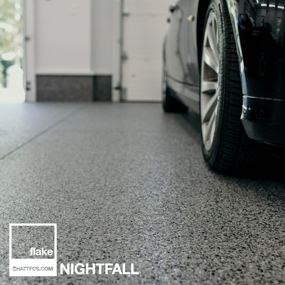 Nightfall Floortex All About Nightfall | Polyaspartic Flake Coating — Chattanooga Floor Care