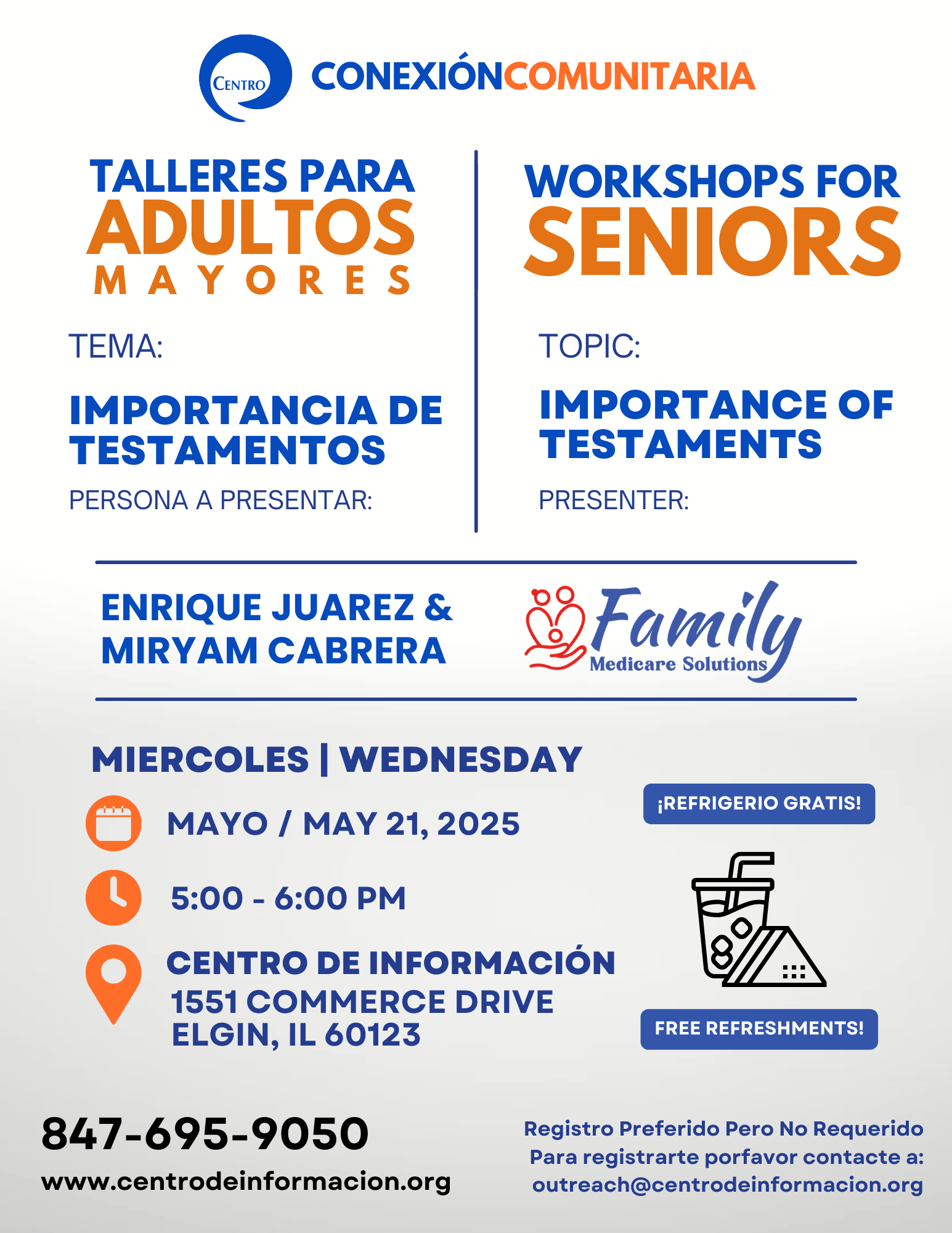 Senior Workshops: Importance of Testaments
