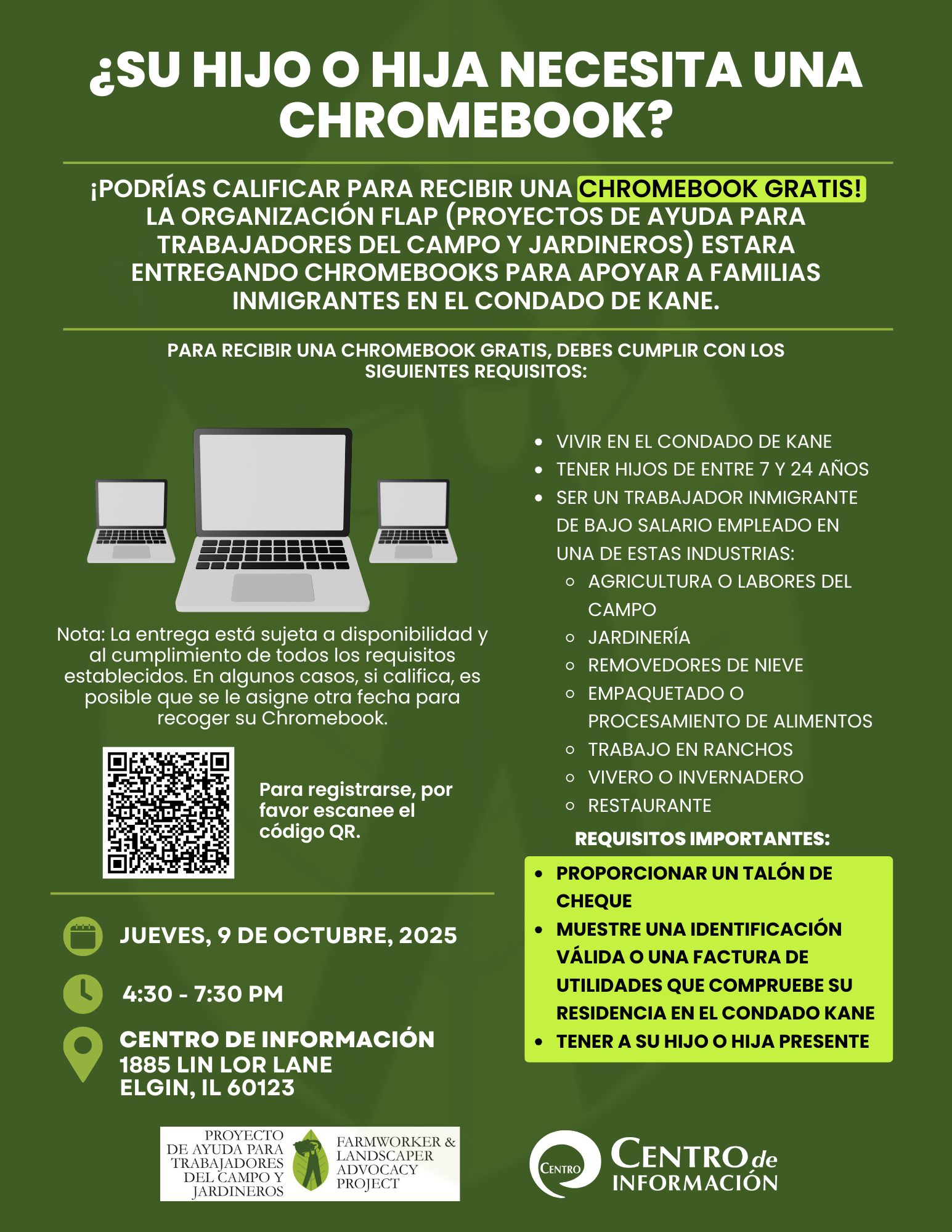 Entrega de Chromebooks