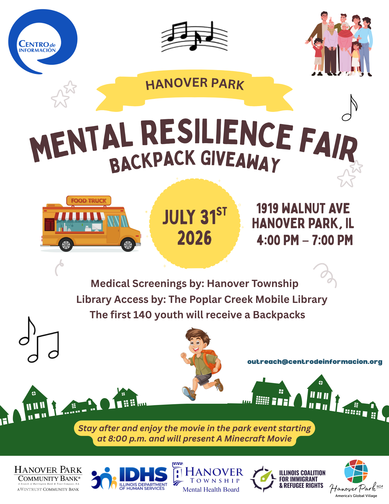 Mental Resilience Fair and Free Backpack Giveaway in Hanover Park