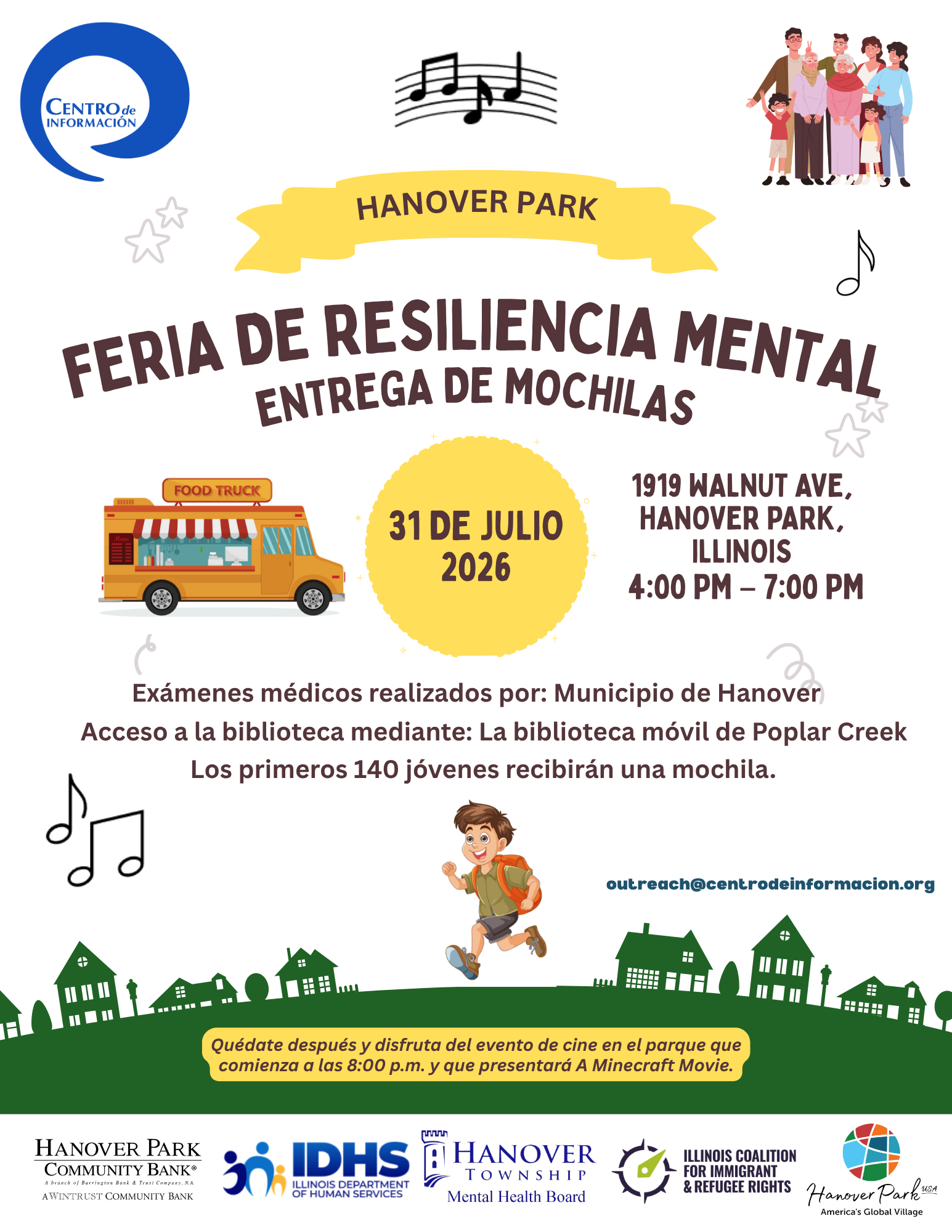 Feria de Resiliencia Mental y Entrega de Mochilas Gratis en Hanover Park