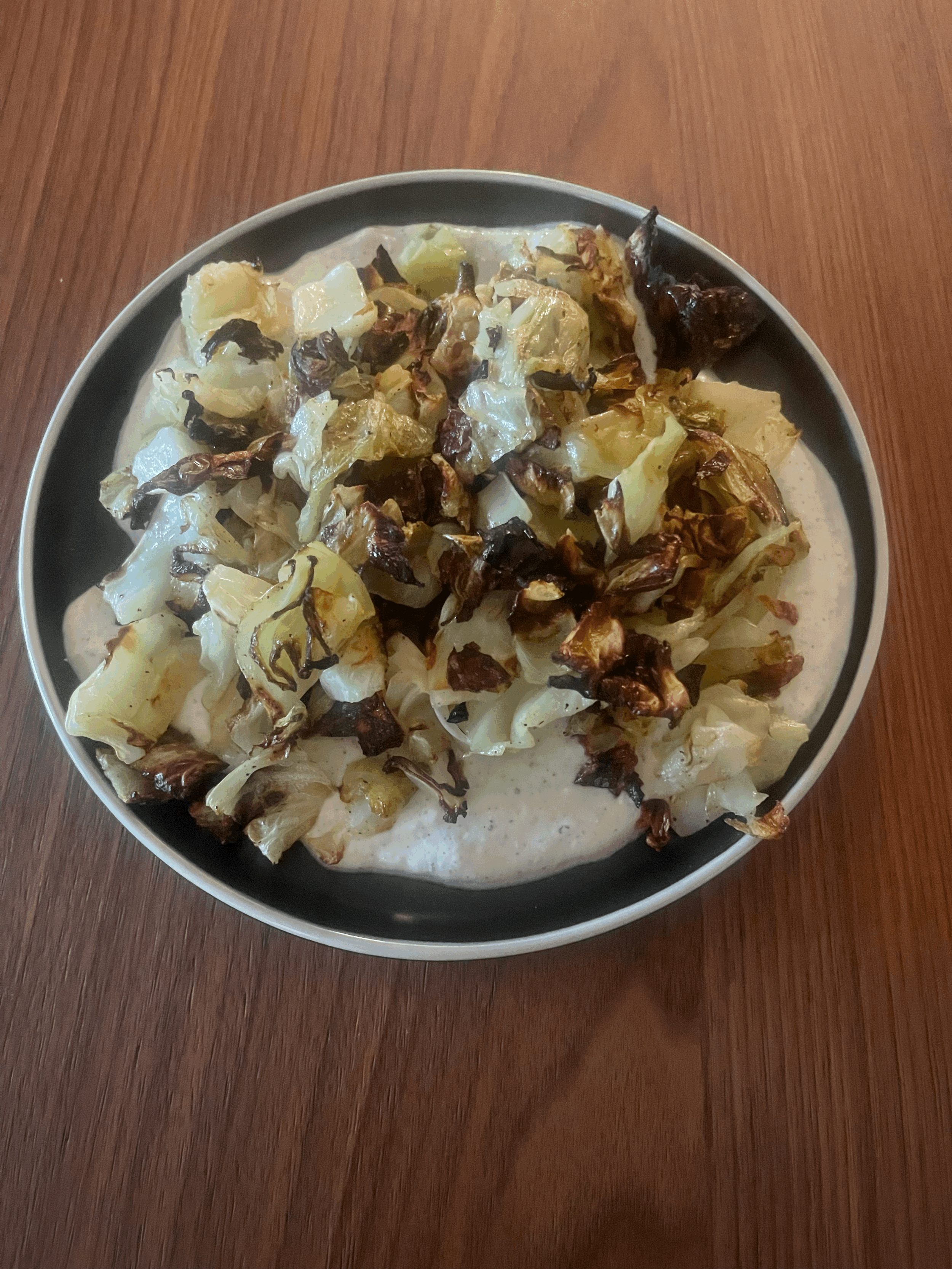 Dressing under Roasted Cabbage