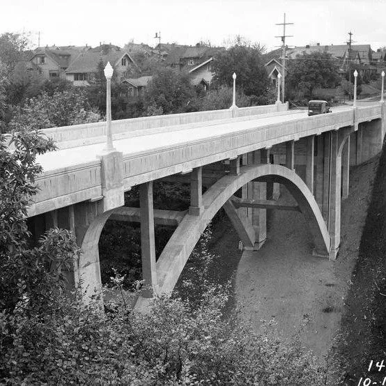 Queen Anne and our Notable Bridges

Our bridges are engineering feats connecting Queen Anne to other parts of the city or crossing Wolf Creek Ravine. 
Four of our bridges; Aurora, Ballard, Fremont, and North Queen Anne Drive bridges are on the Nation