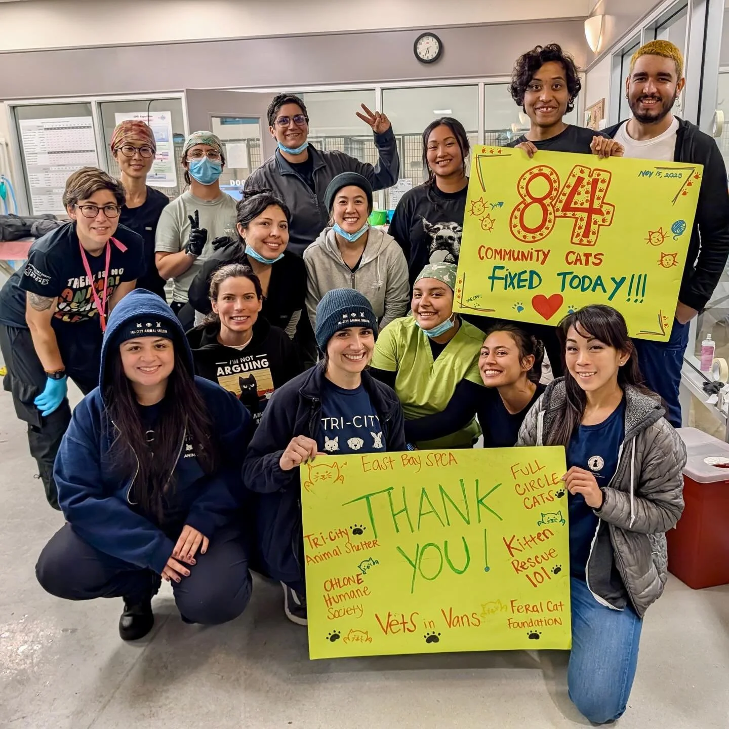 Thanks to everyone who helped make this weekend&rsquo;s big spay/neuter day so successful! A grand total of 84 community cats are now fixed, vaccinated, and headed home. 

It&rsquo;s all about that teamwork. For this event we were proud to join @tric