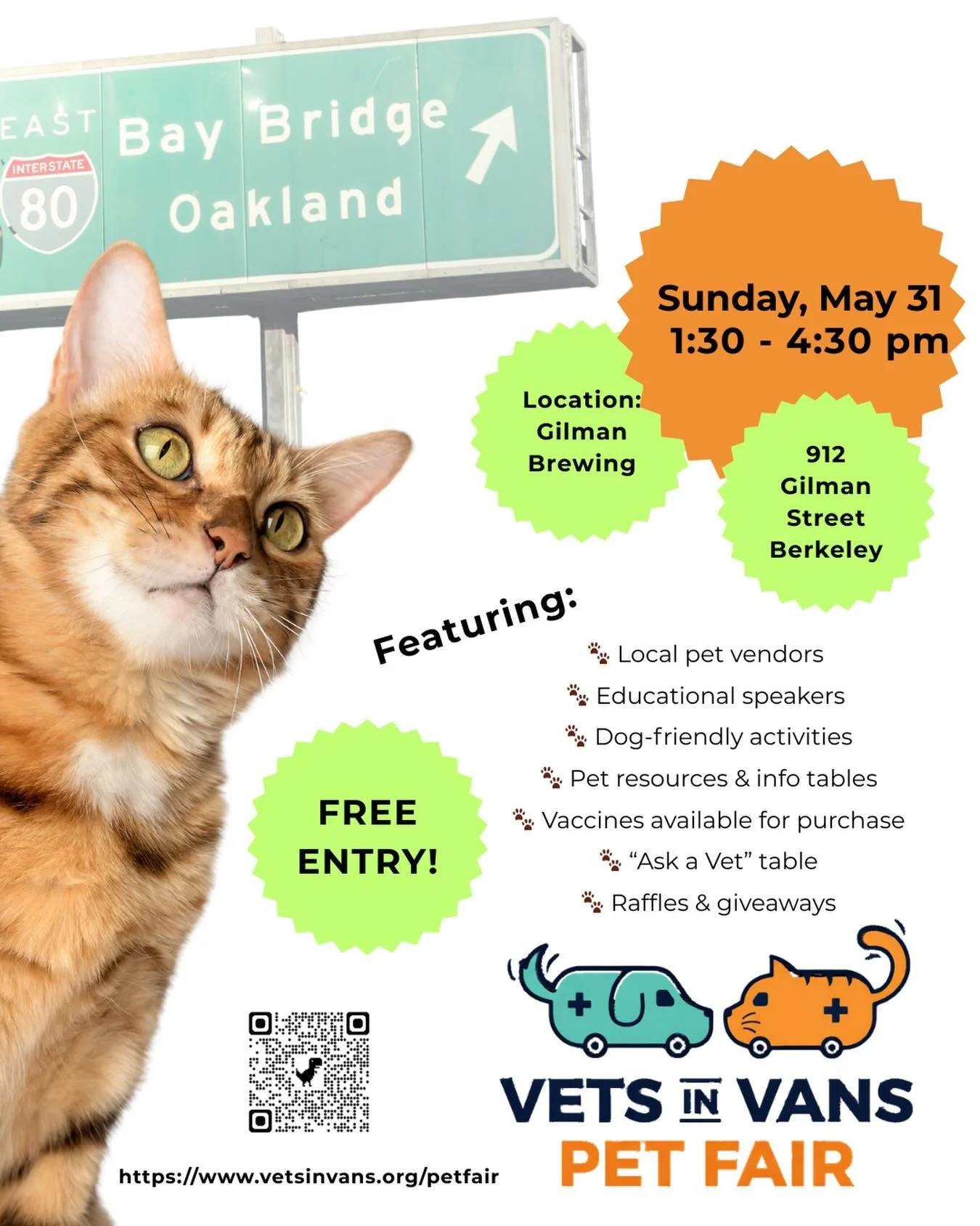 We&rsquo;ll be there! Come find us at the Pet Fair next weekend, put on by our friends at @vetsinvans. Ask us all your cat questions and learn about how we&rsquo;re expanding access to spay/neuter. 

We&rsquo;re also going to have a crafting station 