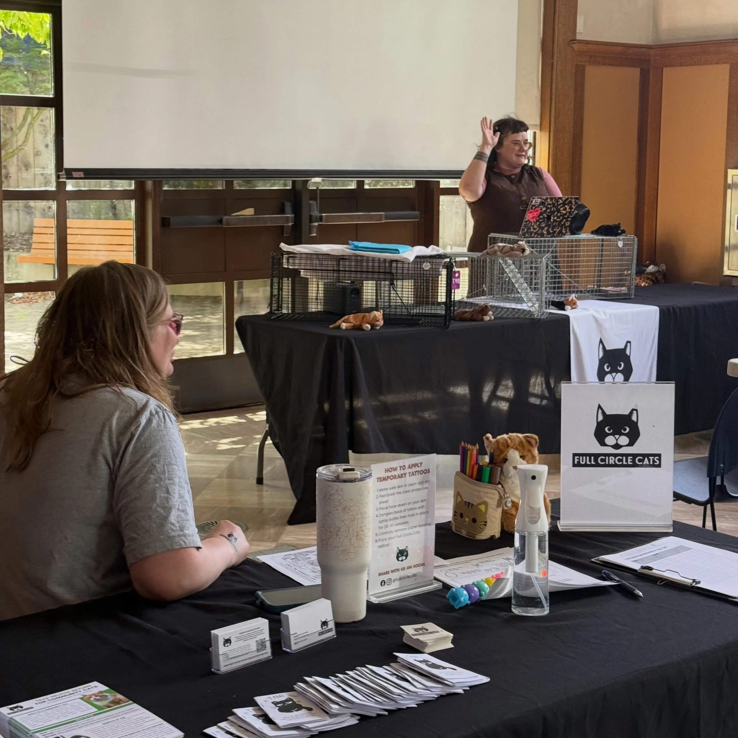 We had a great time at our most recent Beginning TNR workshop, which we taught at one of the @sfpubliclibrary branches and was in partnership with our friends at @vetsinvans. 

We had several languages represented and lots of TNR zines to give away. 