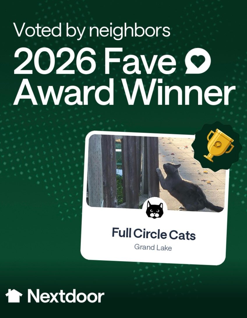 We&rsquo;re grateful to be recognized by @nextdoor as a community favorite! 

Everything we do is made possible by the compassion and engagement of our community &mdash; people who care about the cats and the people who share their neighborhoods. Tha