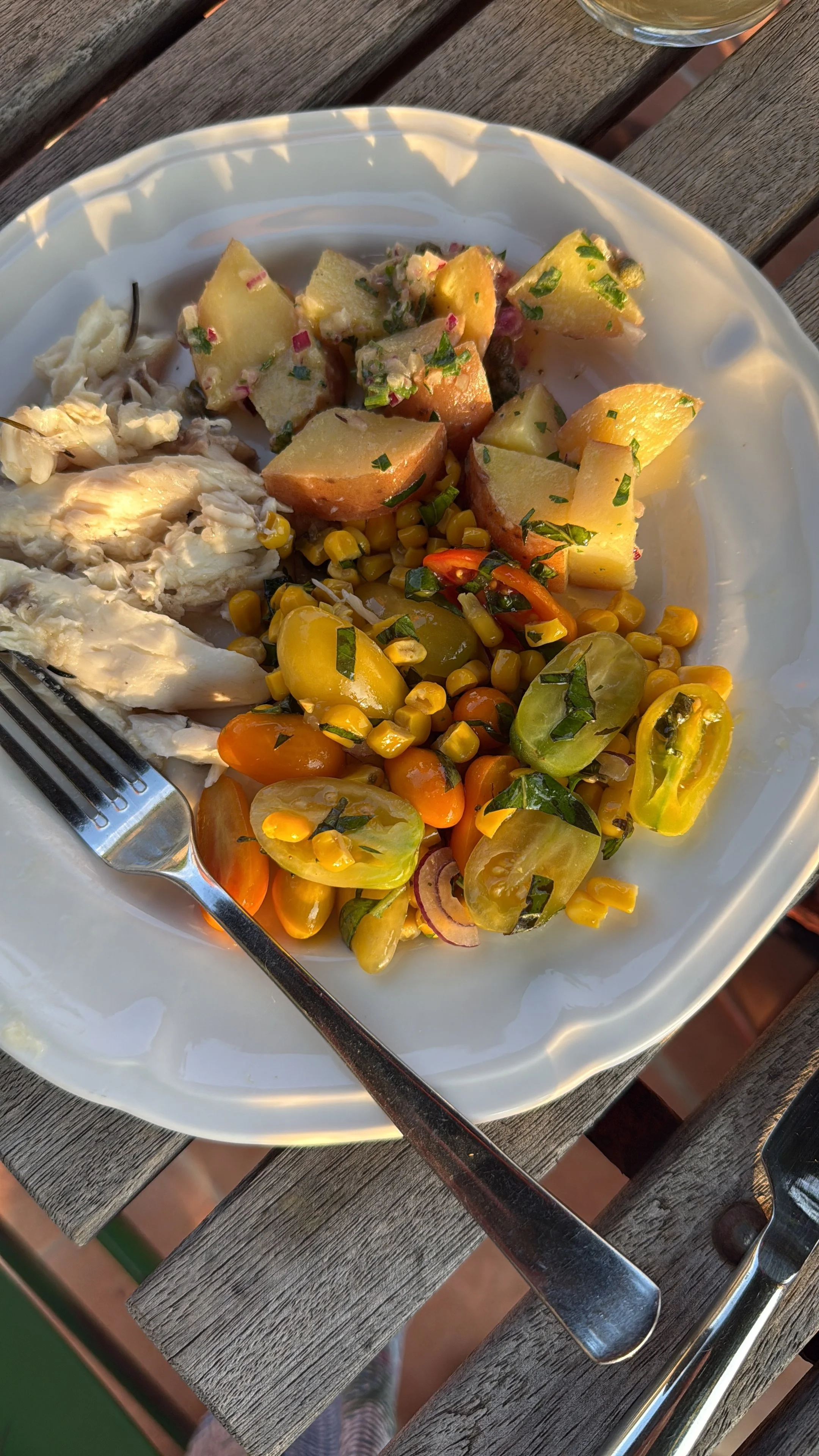 Summer Basil, Tomato and Corn Salad