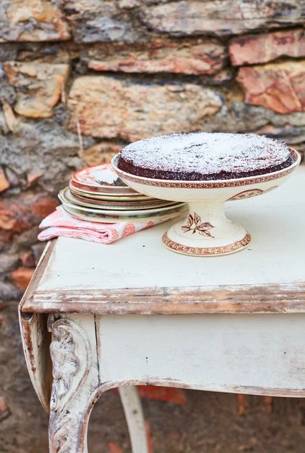 At the Table of La Fortezza: Chocolate Olive Oil Cake with Lemon Rosemary Ice Cream