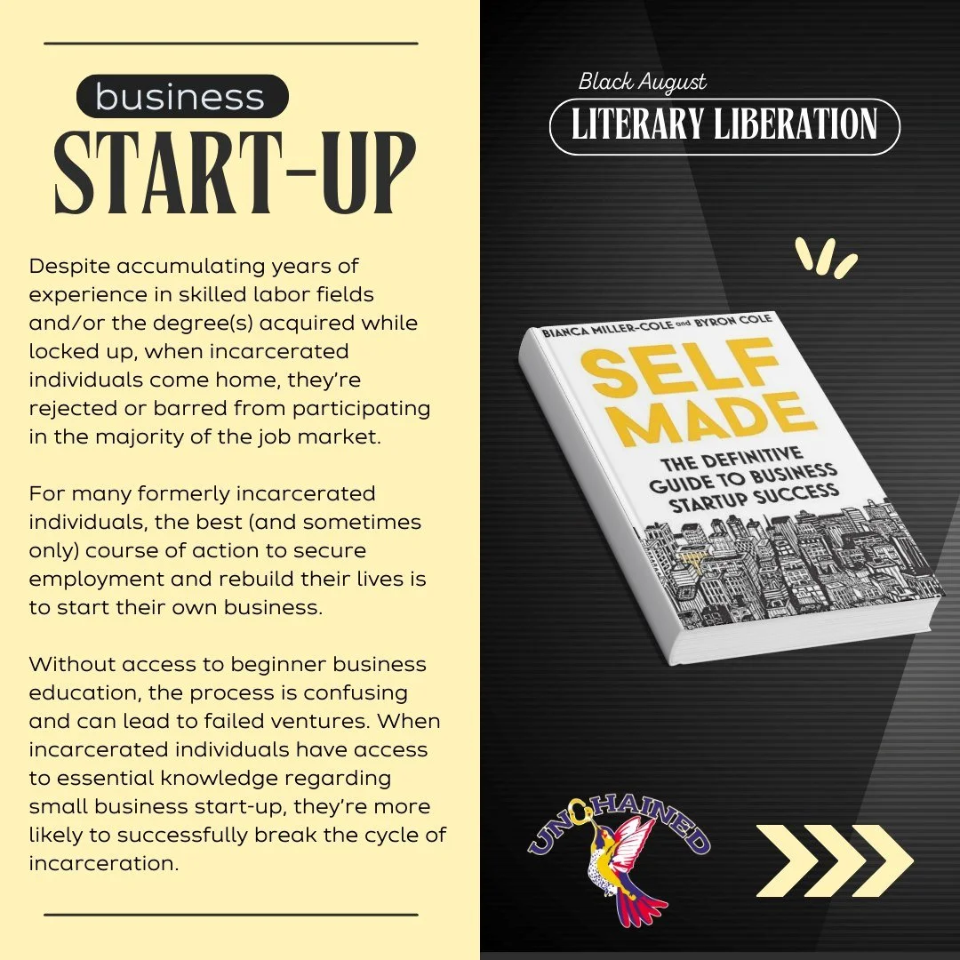 Starting a business is an avenue for incarcerated individuals to make a living and support their families once released from prison. The barriers preventing formerly incarcerated people from getting a stable and well-paying job despite college degree