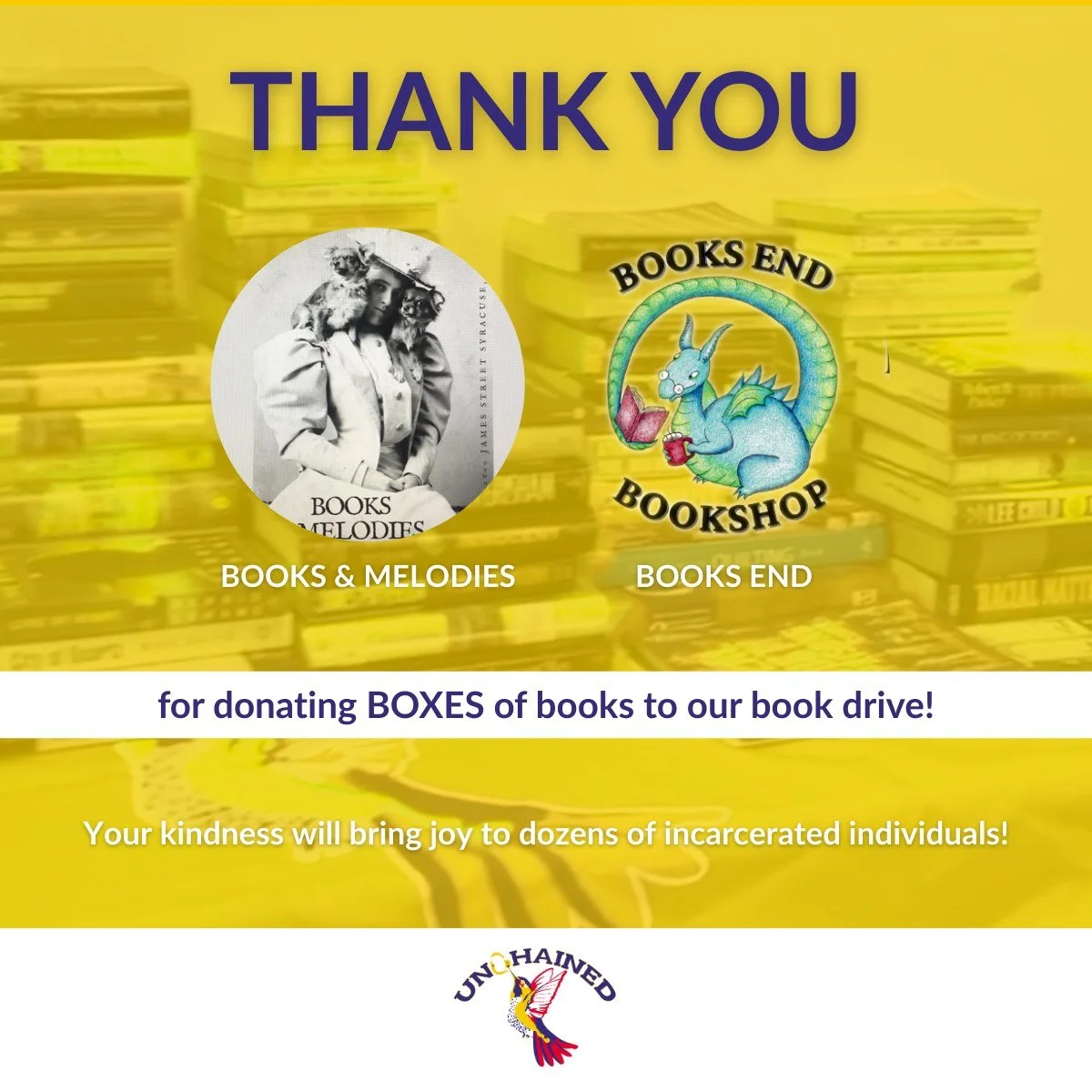 While we continue cataloguing the incredible amount of books donated to our Black August book drive, we want to thank @books_and_melodies  and @booksendsyracuse  for each donating a generous amount to the drive! These shops not only understand the hi