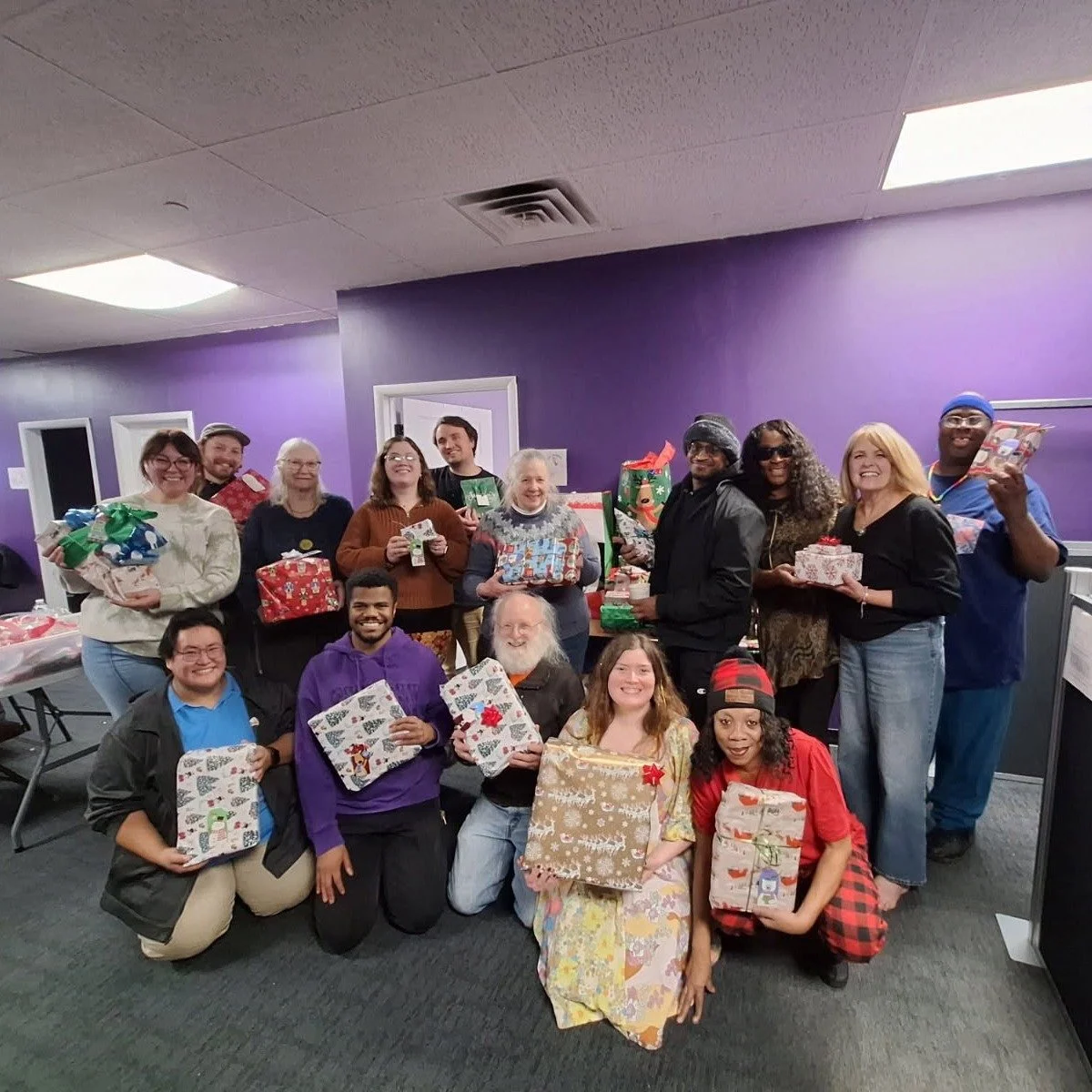 Our annual GIFT Gang wrapping party was a blast! We wrapped gifts for 60 local kids, which still make up only a fraction of the gifts we're delivering thanks to YOU! We appreciate everyone who donated and participated in wrapping, sharing, picking ou