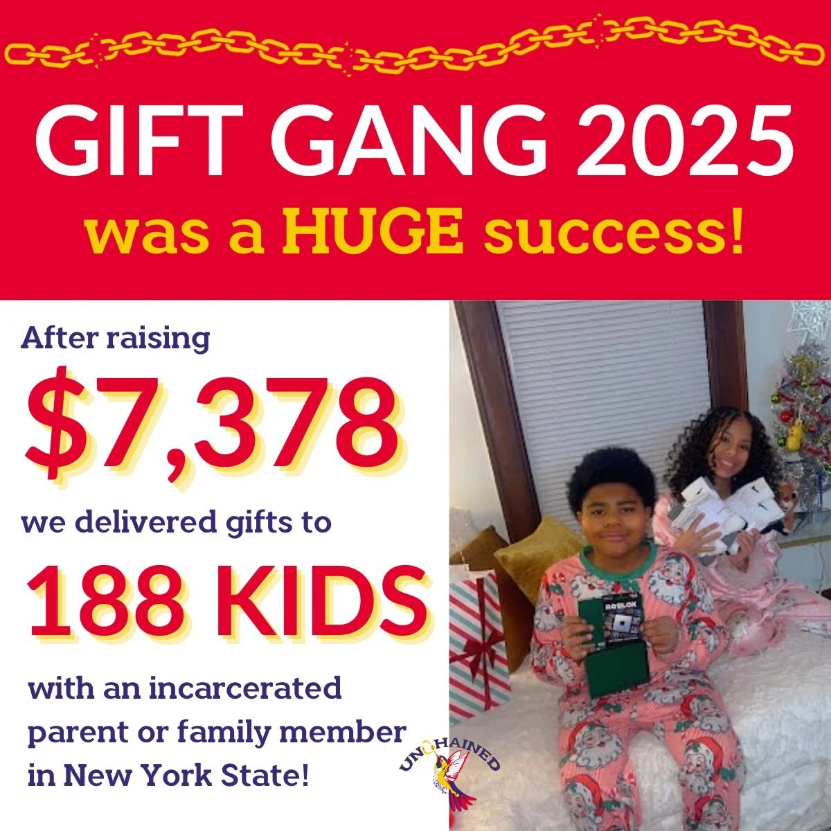 THANK YOU to everyone who donated, wrapped presents, and helped us deliver gifts during our 2025 GIFT Gang season! Not only did we raise the most we EVER have, but we also delivered gifts to the most kids we ever have! We're excited about how our fav