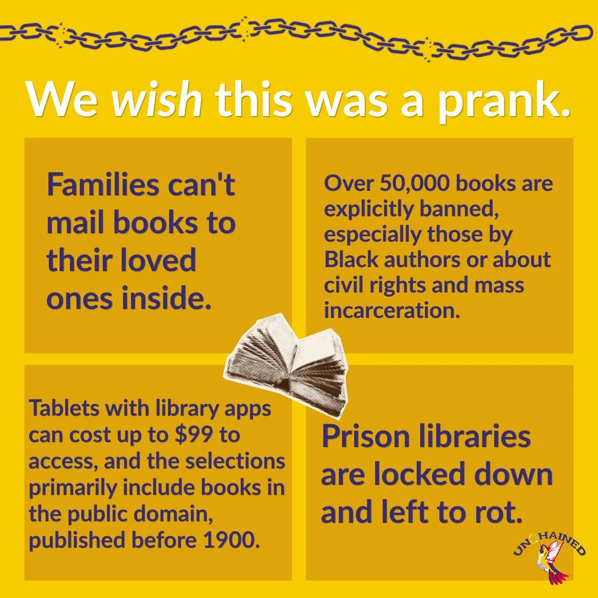 It may be April Fool's Day, but we're not joking about the state of literary access in NY state prisons. Today also marks the beginning of National Literature Month and Second Chance Month, so we're committed to ensuring literary access for incarcera