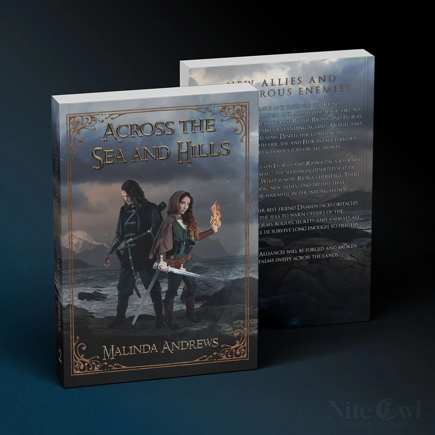 This is the second book in Malinda Andrew's Incalescent Trilogy. When Malinda asked me to recover this series of hers, she wanted a mix of old school fantasy (the decorative frame) and a bit of new school. I loved drawing the frame for this series. I