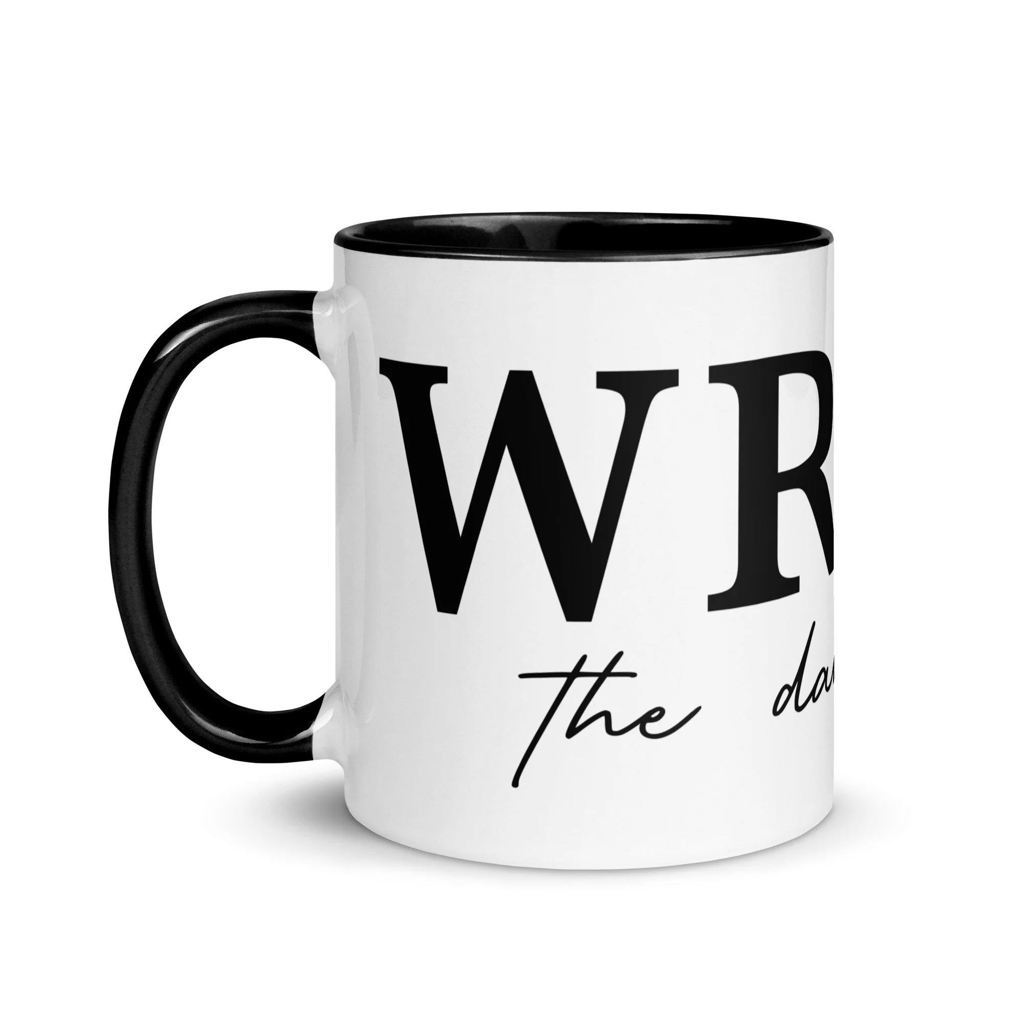 Write The Damn Book Mug with Color Inside