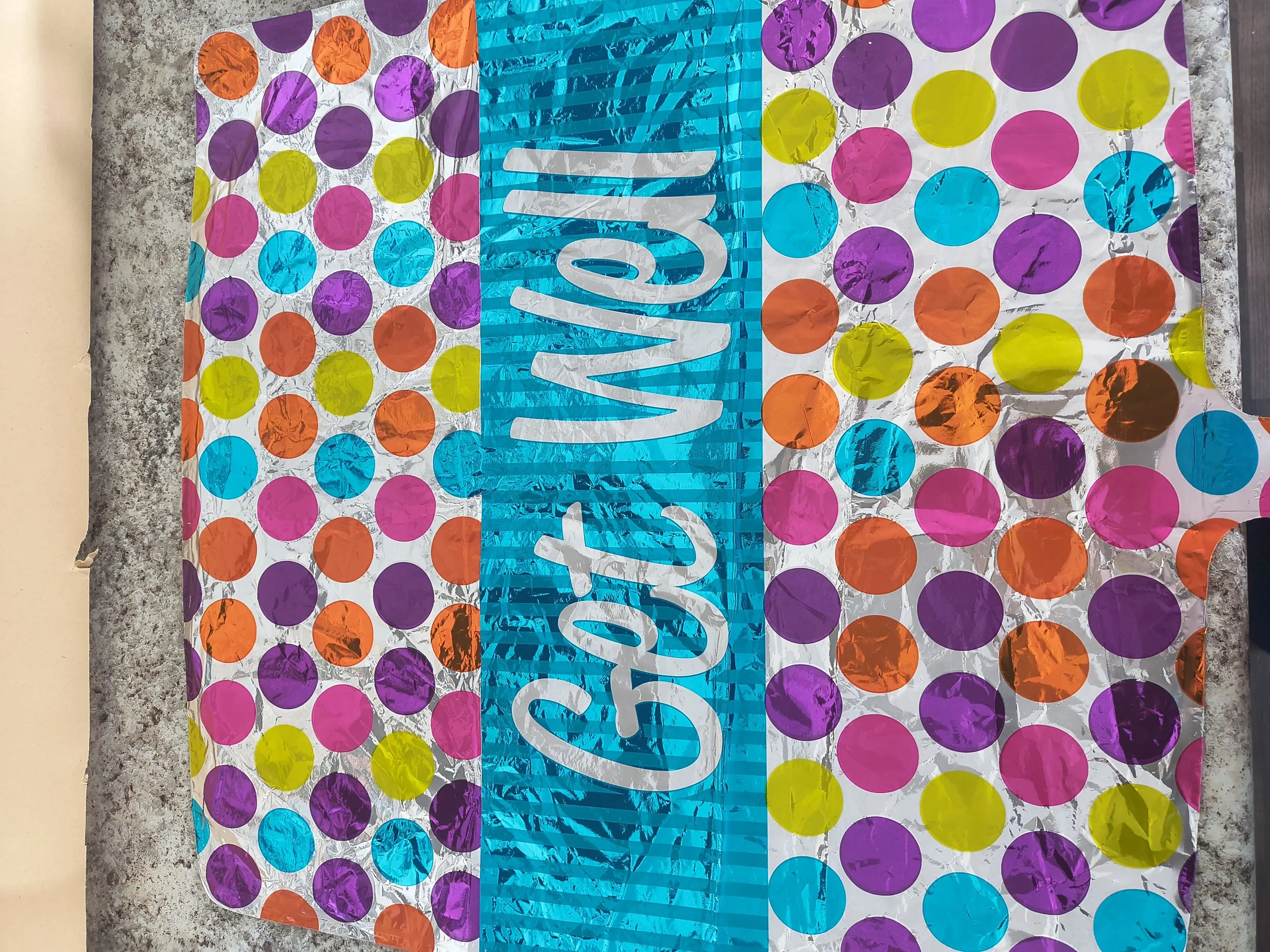 #118 Get Well Soon Balloon Polka Dot
