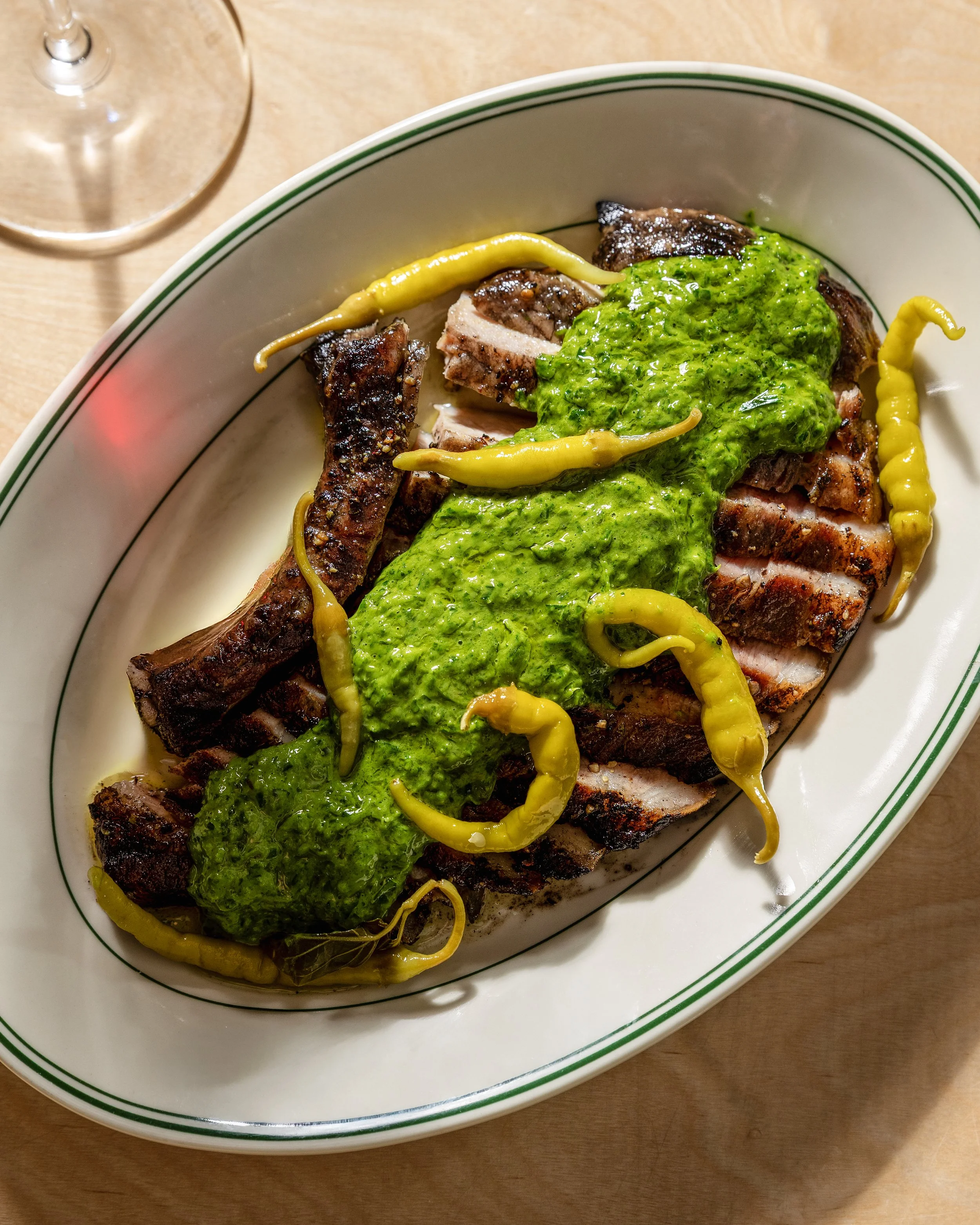 Rib Chop with Green Sauce