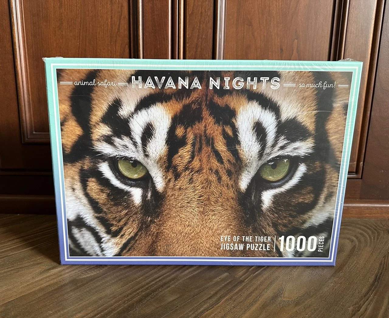 $10 — Havana Nights Eye of The Tiger 1000 piece Jigsaw Puzzle, sealed in cellophane