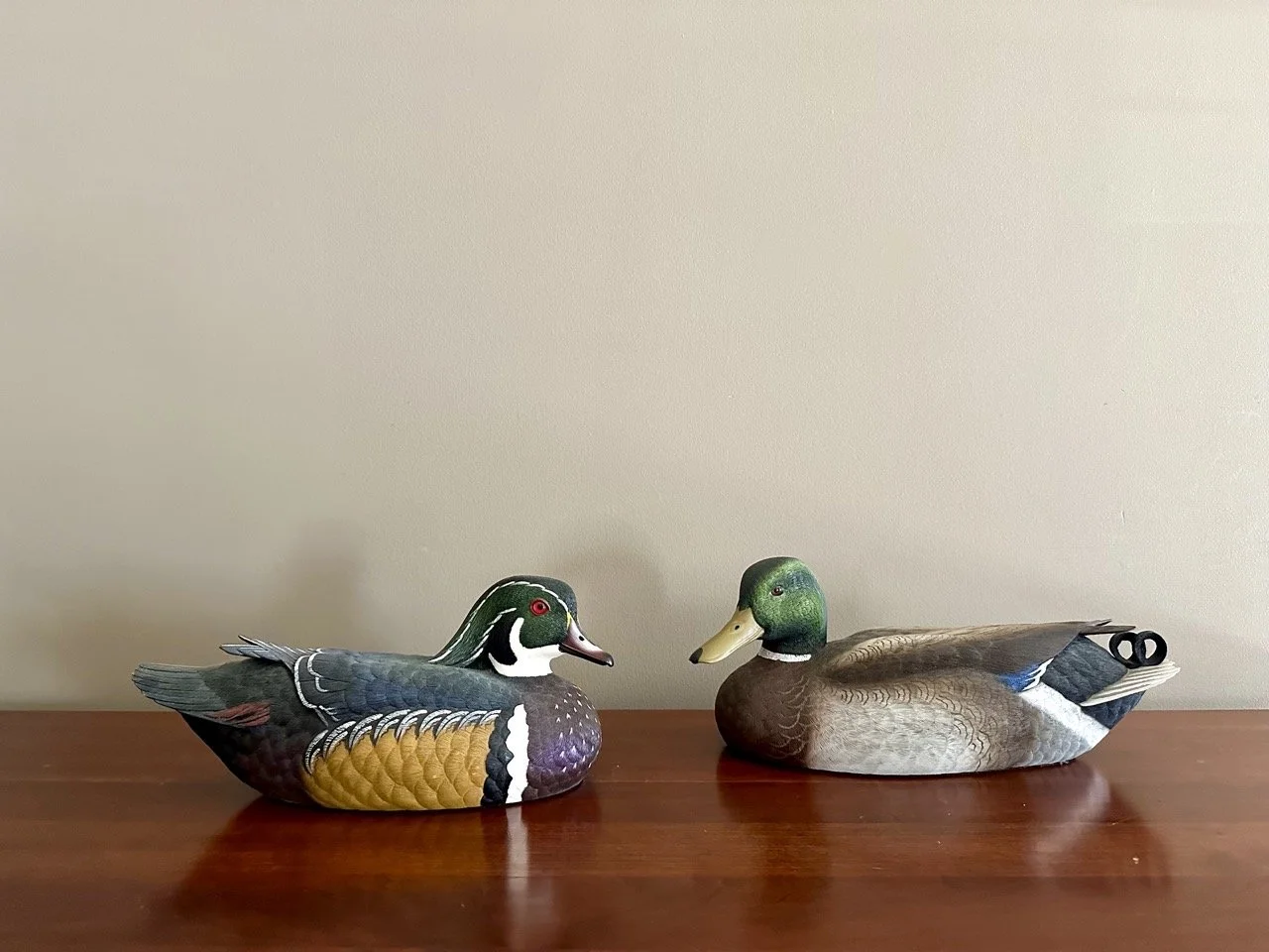SOLD - Handcrafted Duck Decoy Pair by Jules A. Bouillet (Limited Editions)