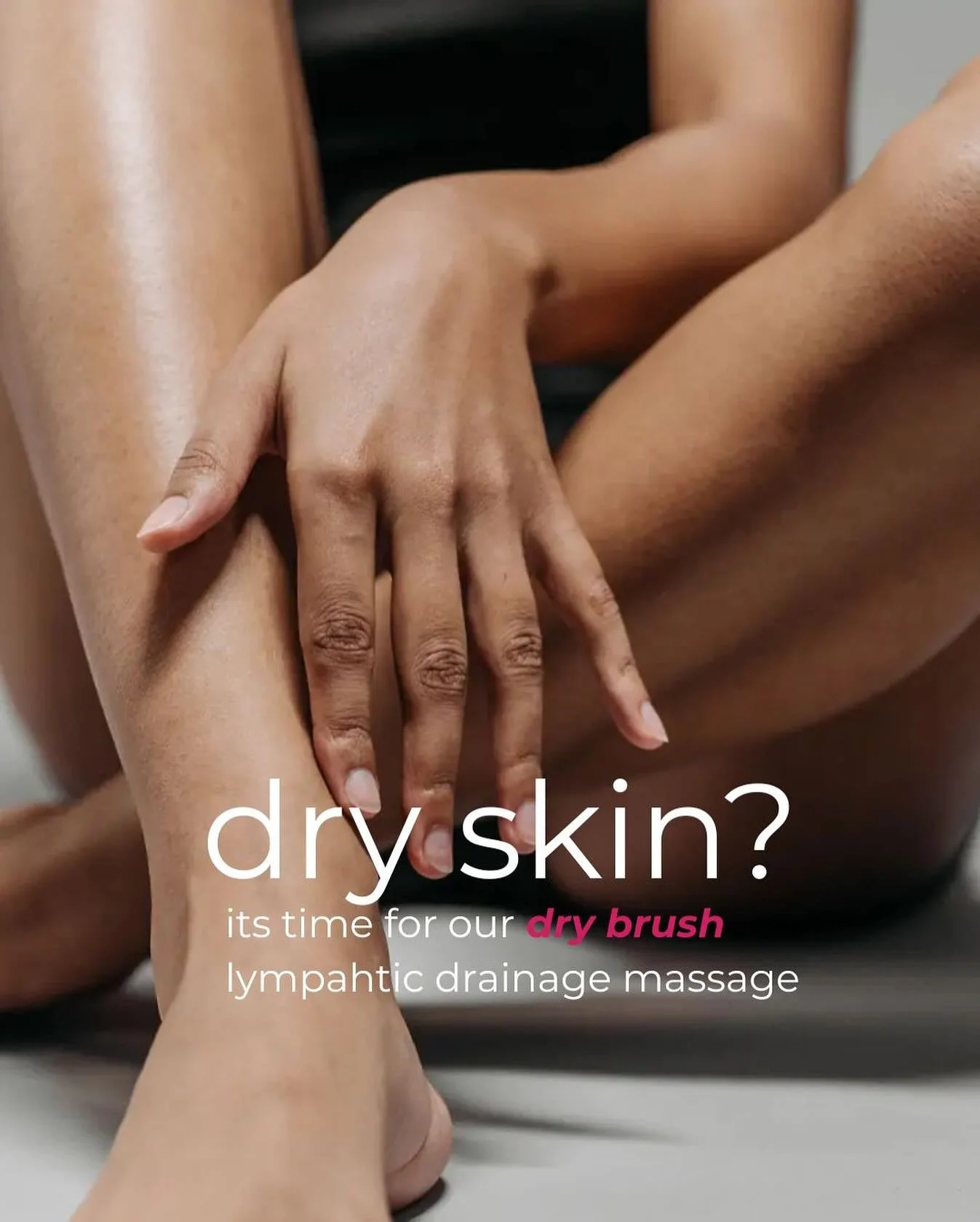 Dry skin? It&rsquo;s time for our Dry Brush Lymphatic Drainage Massage. 

This gentle, invigorating treatment helps:
✨ Stimulate circulation and encourage lymphatic flow
✨ Sweep away dull, dry skin cells
✨ Boost hydration and absorption of your skinc