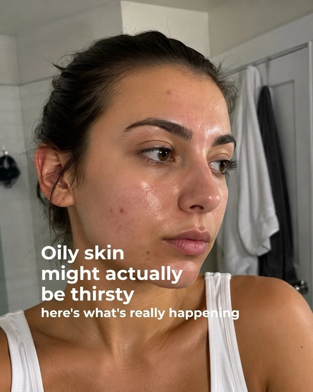 Ever feel like your skin is oily and tight at the same time? You're not imagining it 

Oily, breakout-prone skin is often dehydrated skin in disguise &mdash; and stripping it only feeds the cycle. Here's what's really going on, and how to break the l