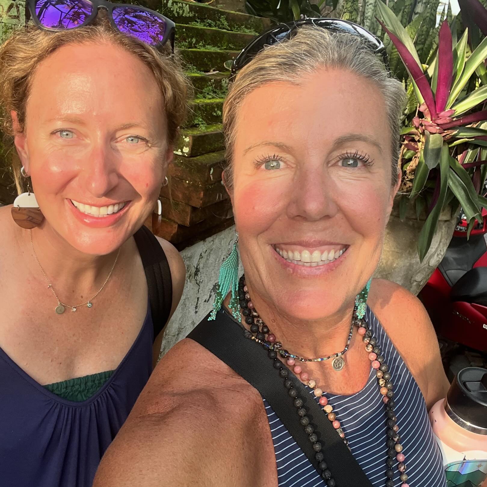 Did you know that May is #mentalhealthawareness month? 

 What you CAN see in this photo are two happy, proud entrepreneurs in a beautiful place. 

What you can&rsquo;t see is we just left and are standing outside an orphanage in Bali who we partner 