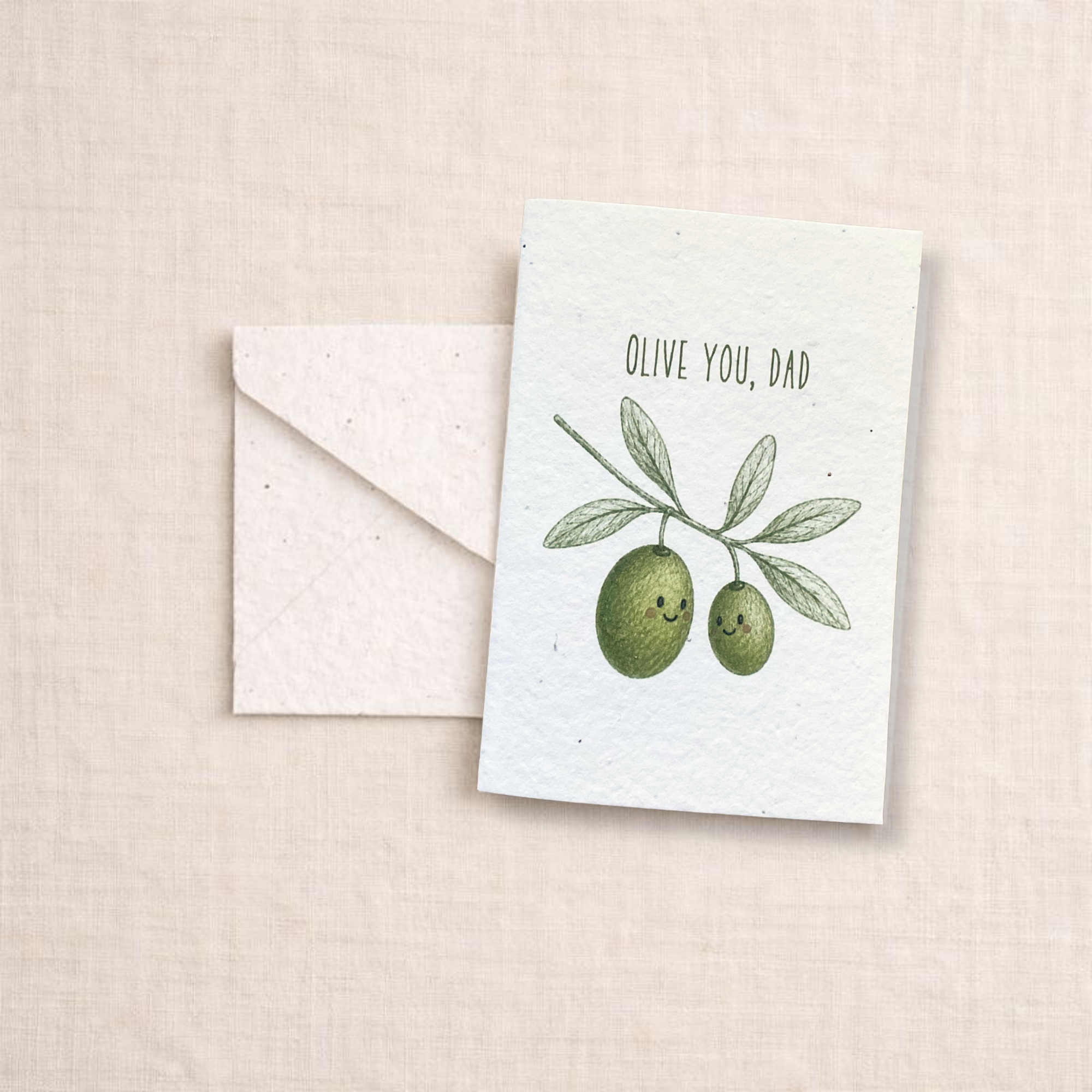 Olive you Dad Card
