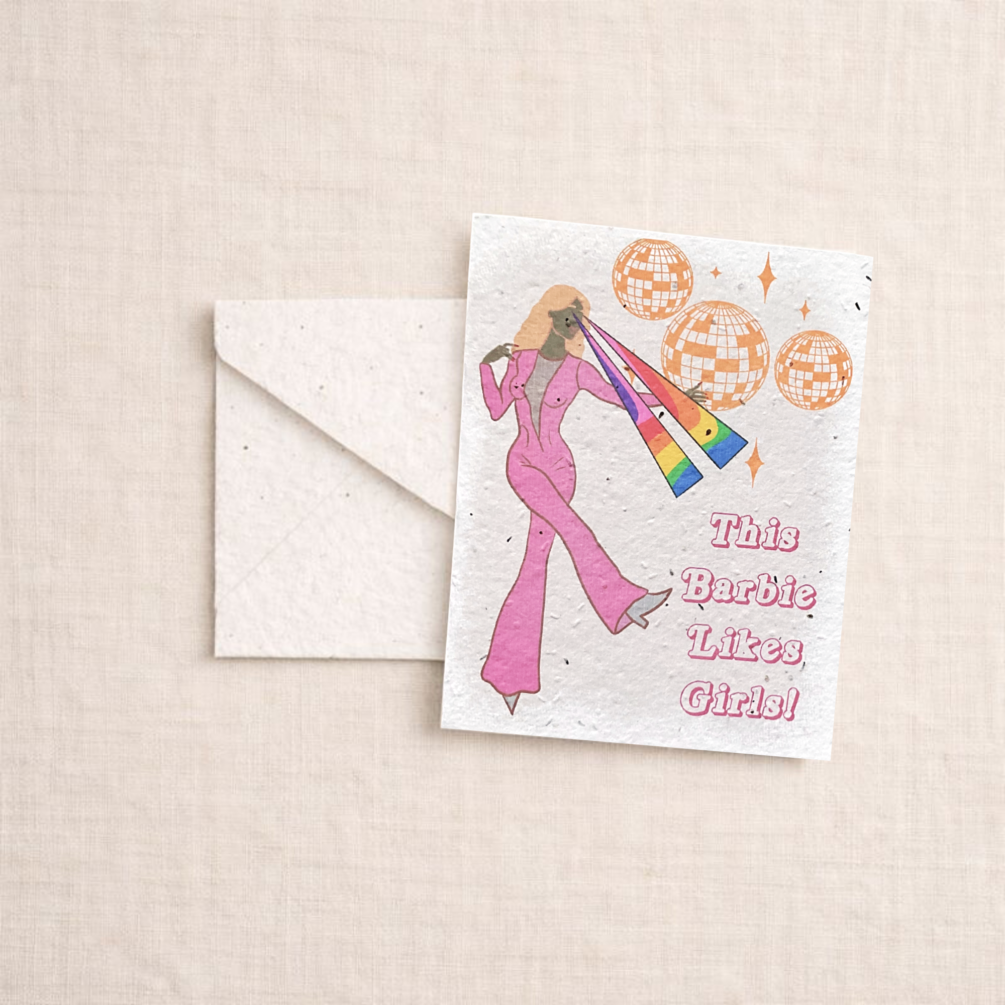 This Barbie Likes Girls Card