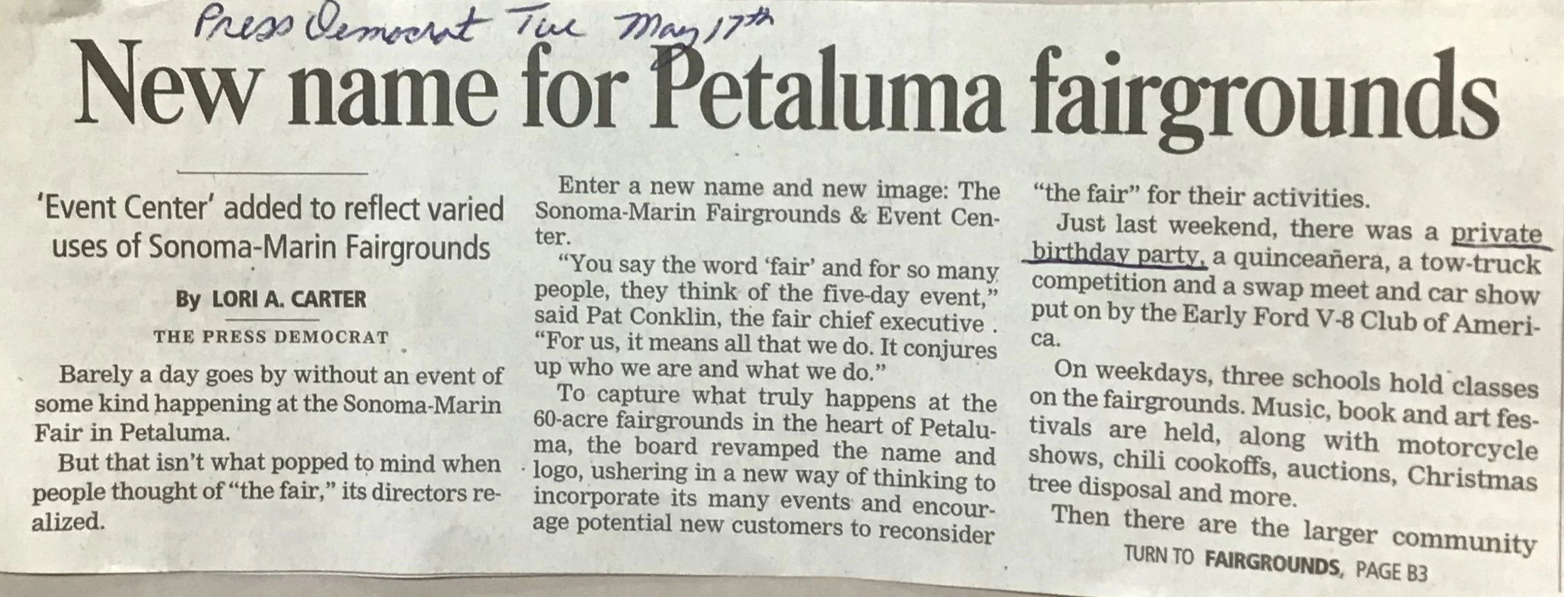 Petaluma Fairgrounds - A Member of Our Family Part 4