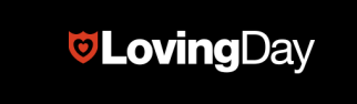 Loving Day logo with a red heart and shield icon.
