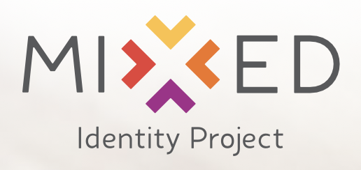 Mixed Identity Project logo with the word 'MIXED' and a colorful geometric symbol above 'Identity Project' text.