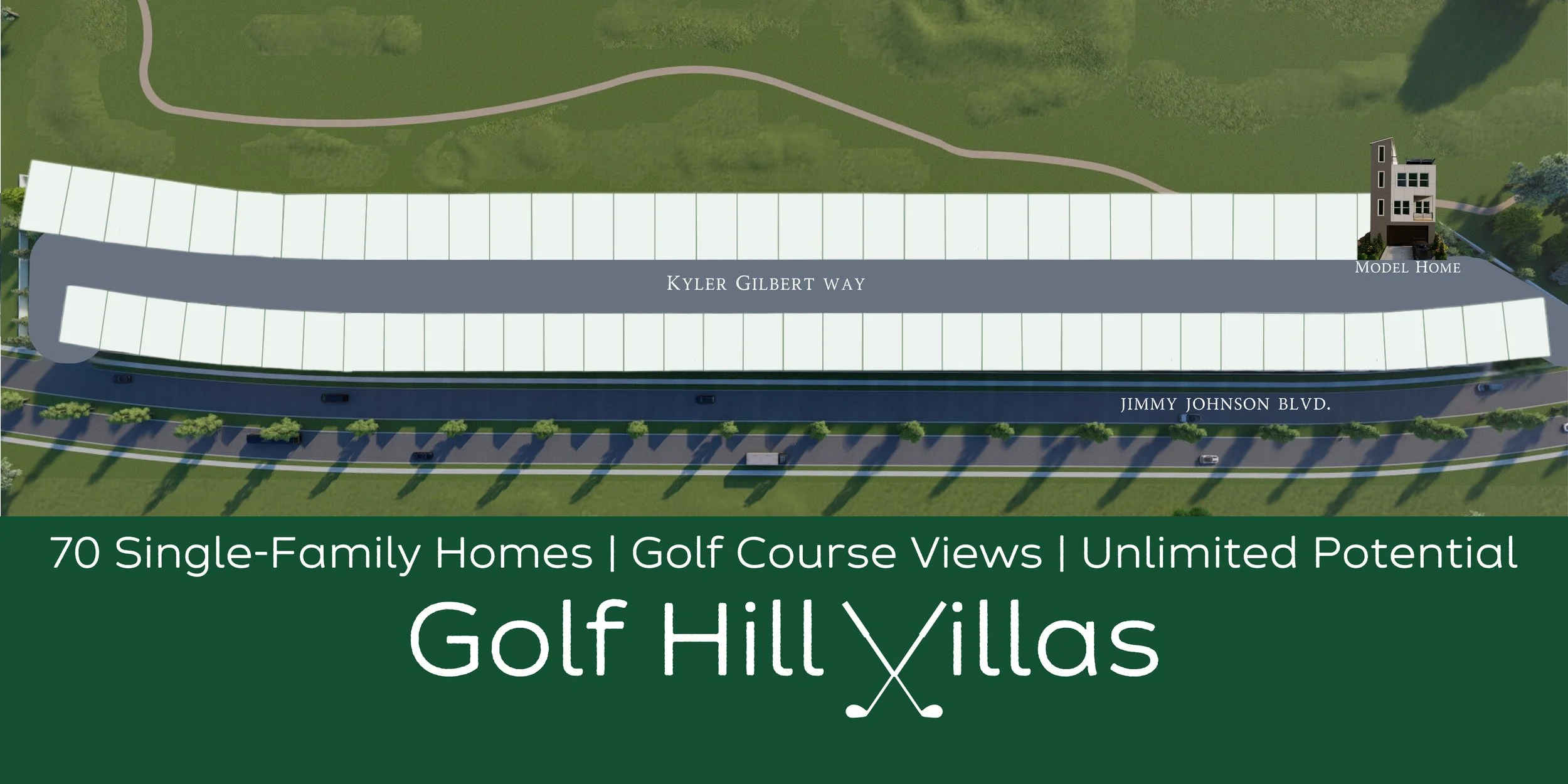 Golf Hill Villas site plan — 70 lots with golf course views in Port Arthur TX