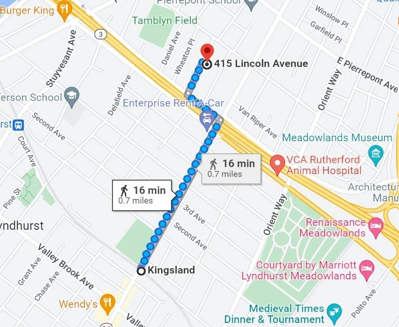 0.7 miles to Kingsland Train Station