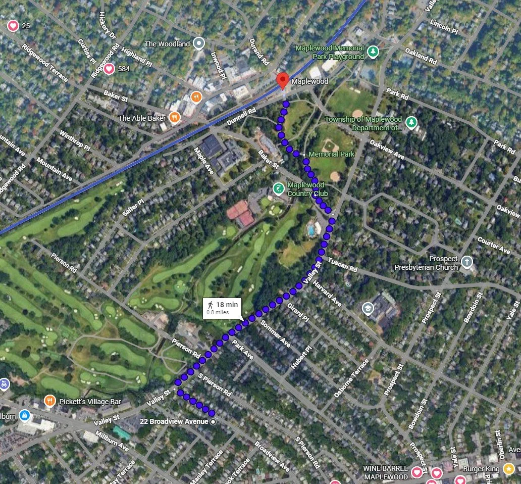 Map to Maplewood Station