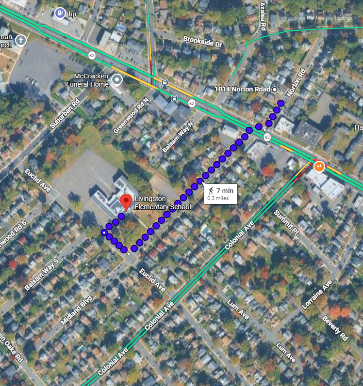 Map to Livingston Elementary School
