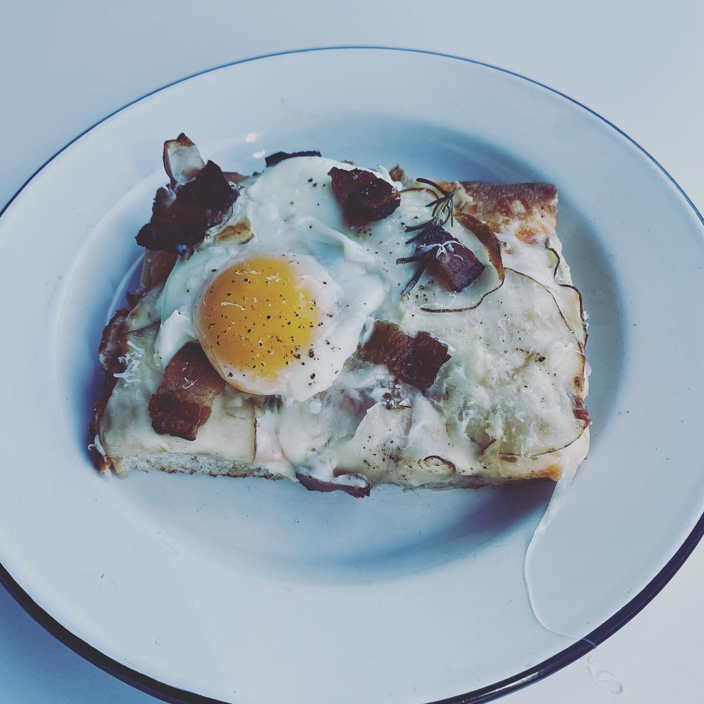 While we may lack photography skills we do think that this breakfast slice with SOCO bacon hits the mark. And it&rsquo;s only $7.00! Available in the Barlow today and tomorrow
