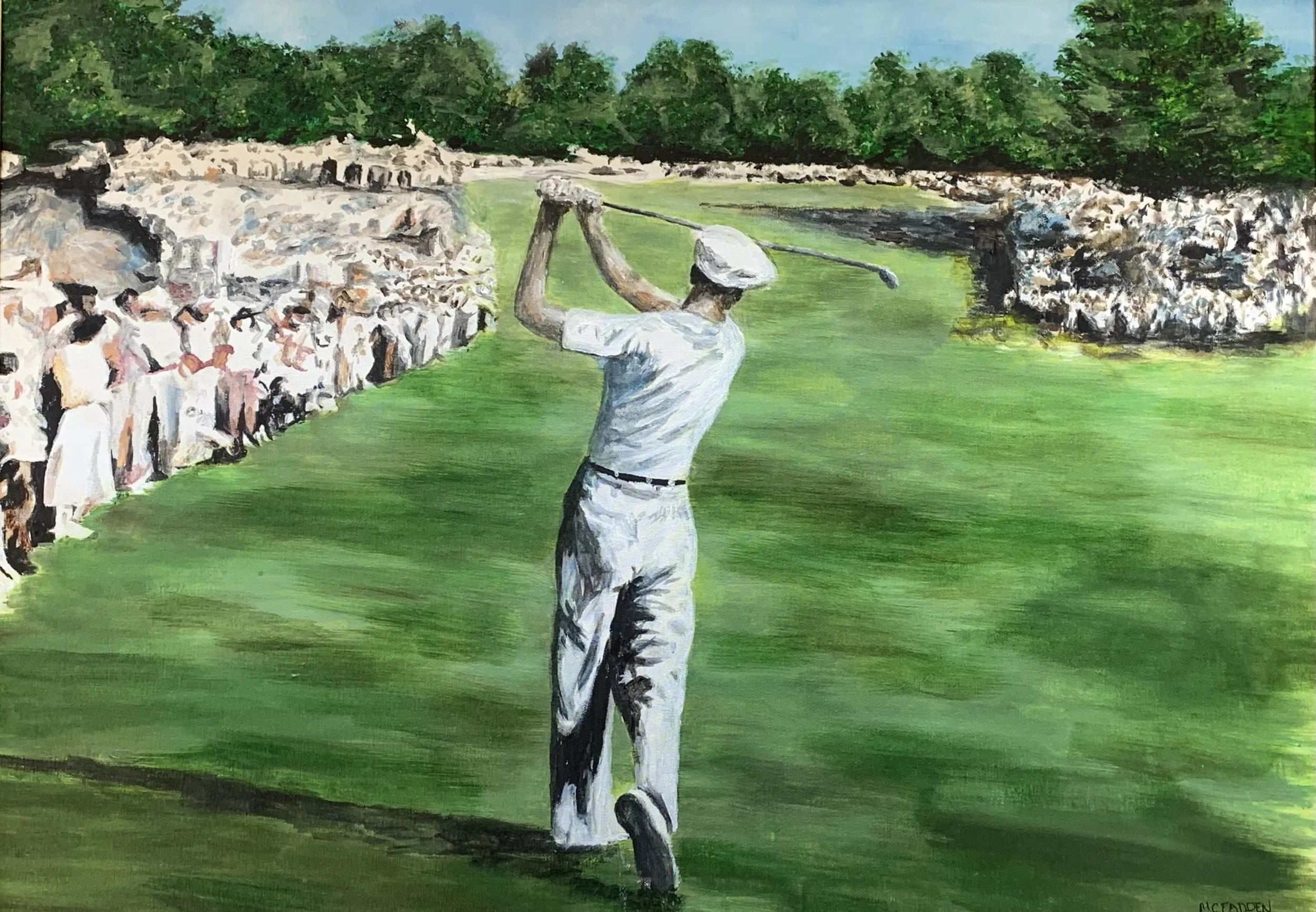 Golf Acrylic Painting
