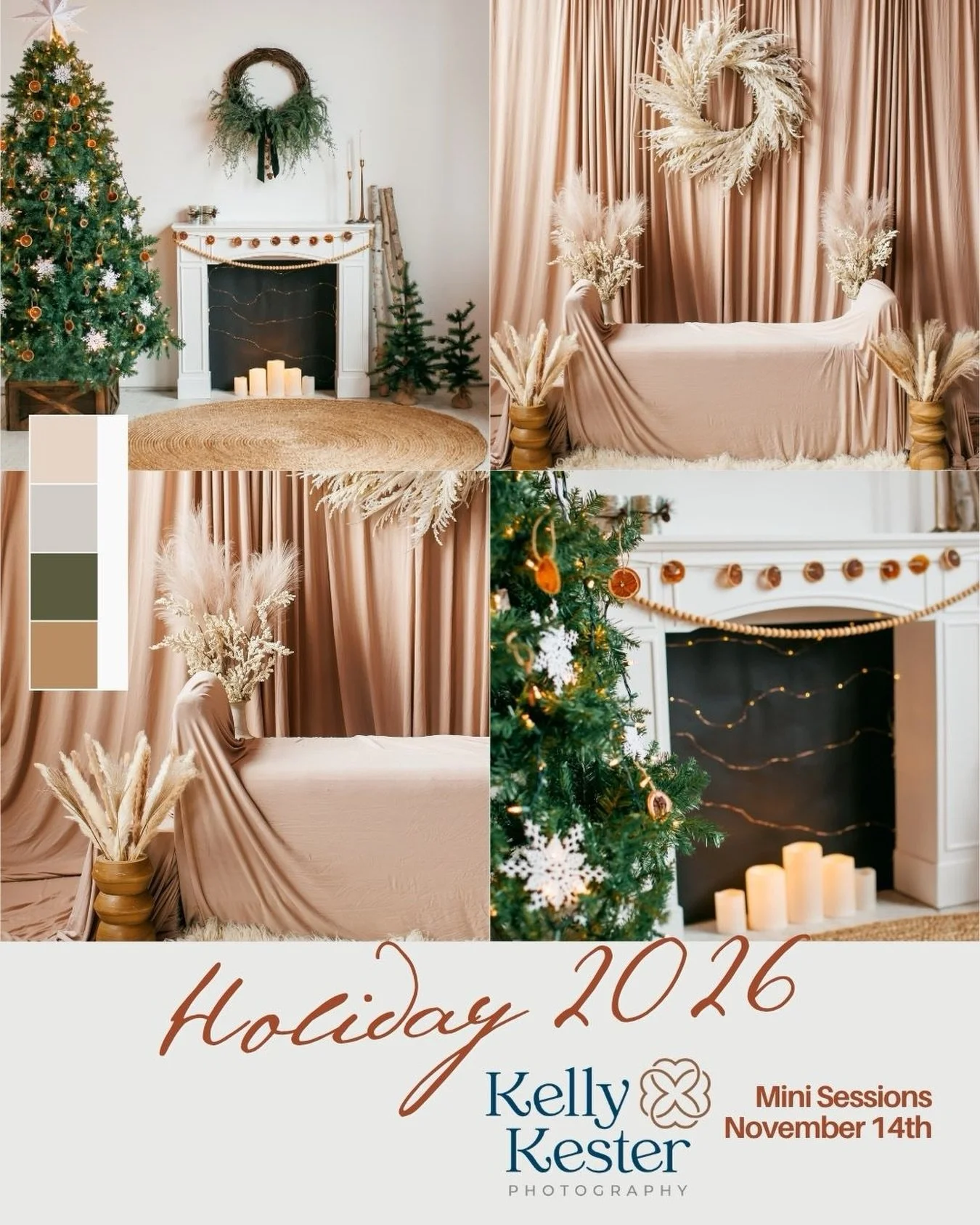 They&rsquo;re here! Check out this year&rsquo;s sets for my annual holiday mini sessions, taking place this year on Saturday, November 14th (early!).

🌲Evergreen &amp; Orange: a cozy, rustic Christmas scene decorated with deep evergreens, dried oran
