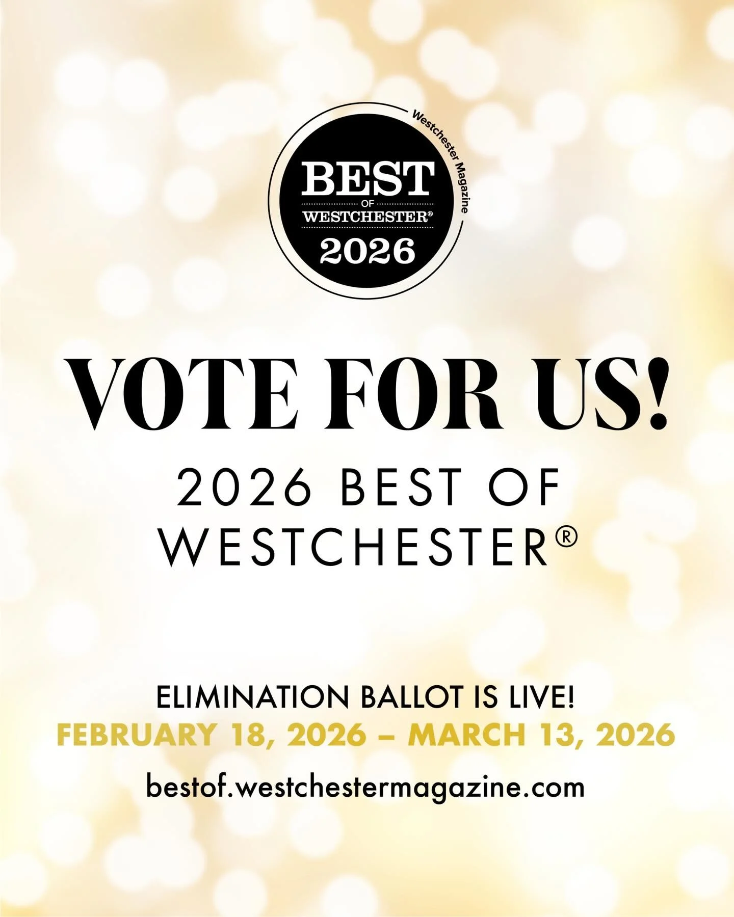 🎉We need your vote!! 🎉

We made it to the final elimination round for BEST ACUPUNCTURE in Westchester. How fun!

Please vote and help us spread the word again this year! The more people who find us, the more we can do what we love- helping our comm