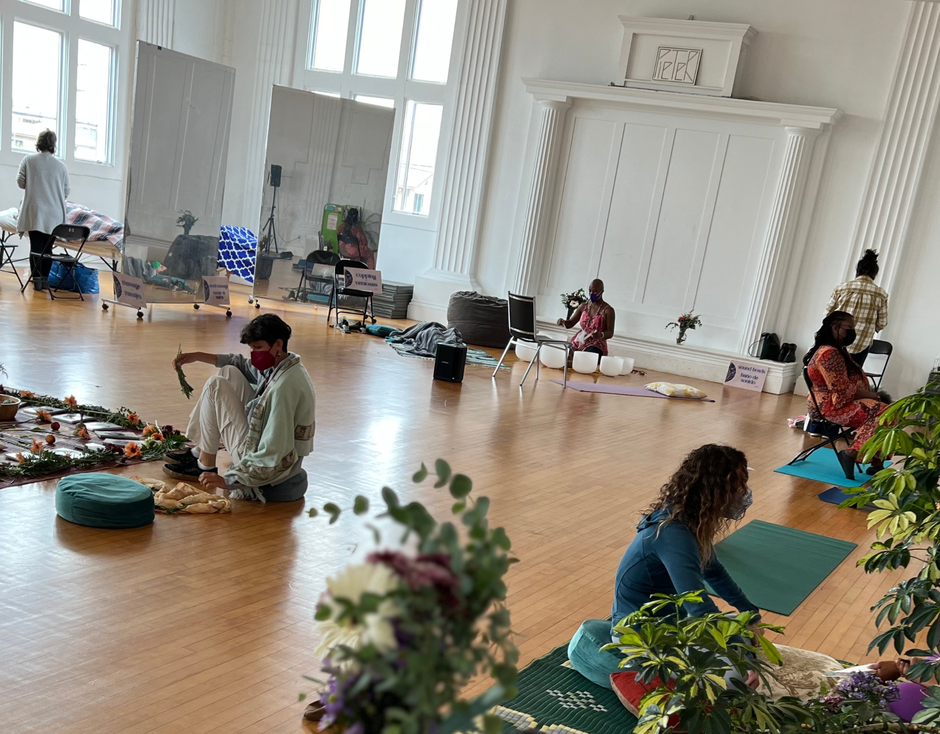 ONYI LOVE providing Sound Immersions and space holding for We Still Move's Care Rituals for Spring Recovery community clinics and healer specific sessions throughout the season (2025)