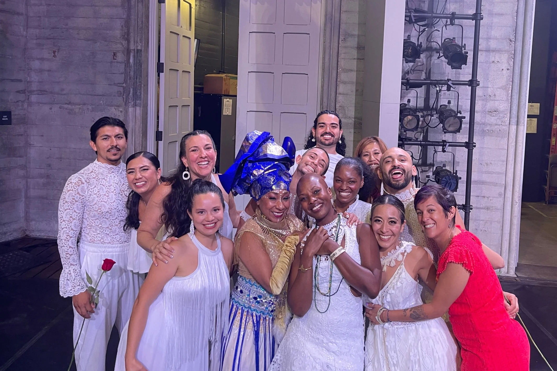 ONYI LOVE holding space and providing spiritual doulaship, guidance and healing for CONTRA TIEMP before, during, and after the Los Angeles premier of their work ¡AZUCAR! (2023)