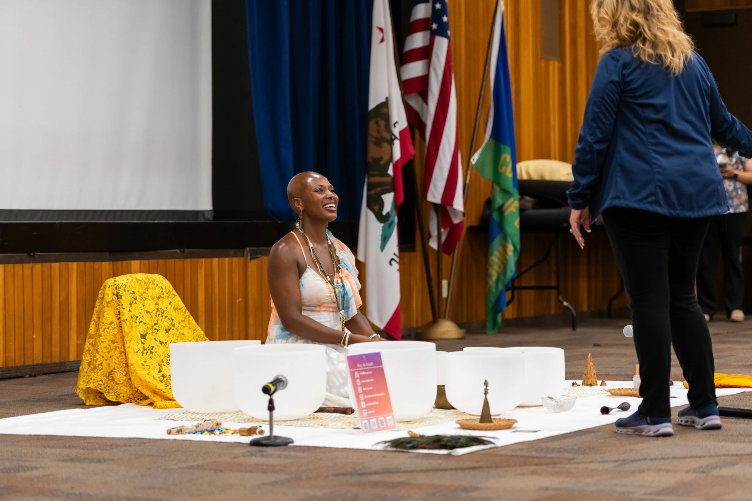 ONYI LOVE Sound Immersion for the Public Works wellness event. Photos courtesy of LA County Public Works (2025)