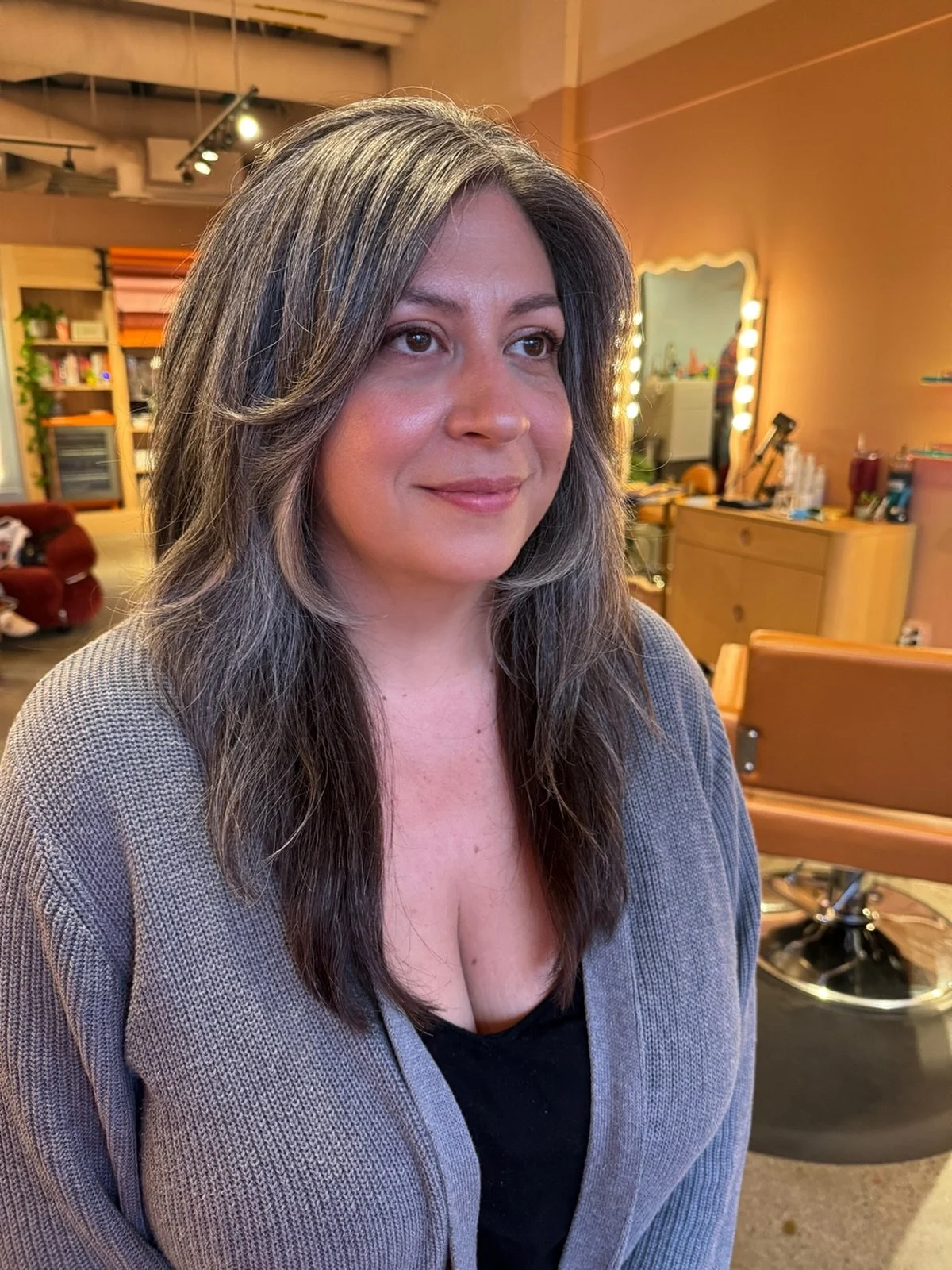 A blessing when you have time to take a photo of one of your favorite beauties ❣️ soft, sweetie shag for Julie 

#TacomaStylist #TacomaSmallBusiness #TacomaSalon #Tacomarazorcut #Razorcut #Bangs #CurtainBangs #Mullet #RazorMullet #Shag #Shullet#HairH